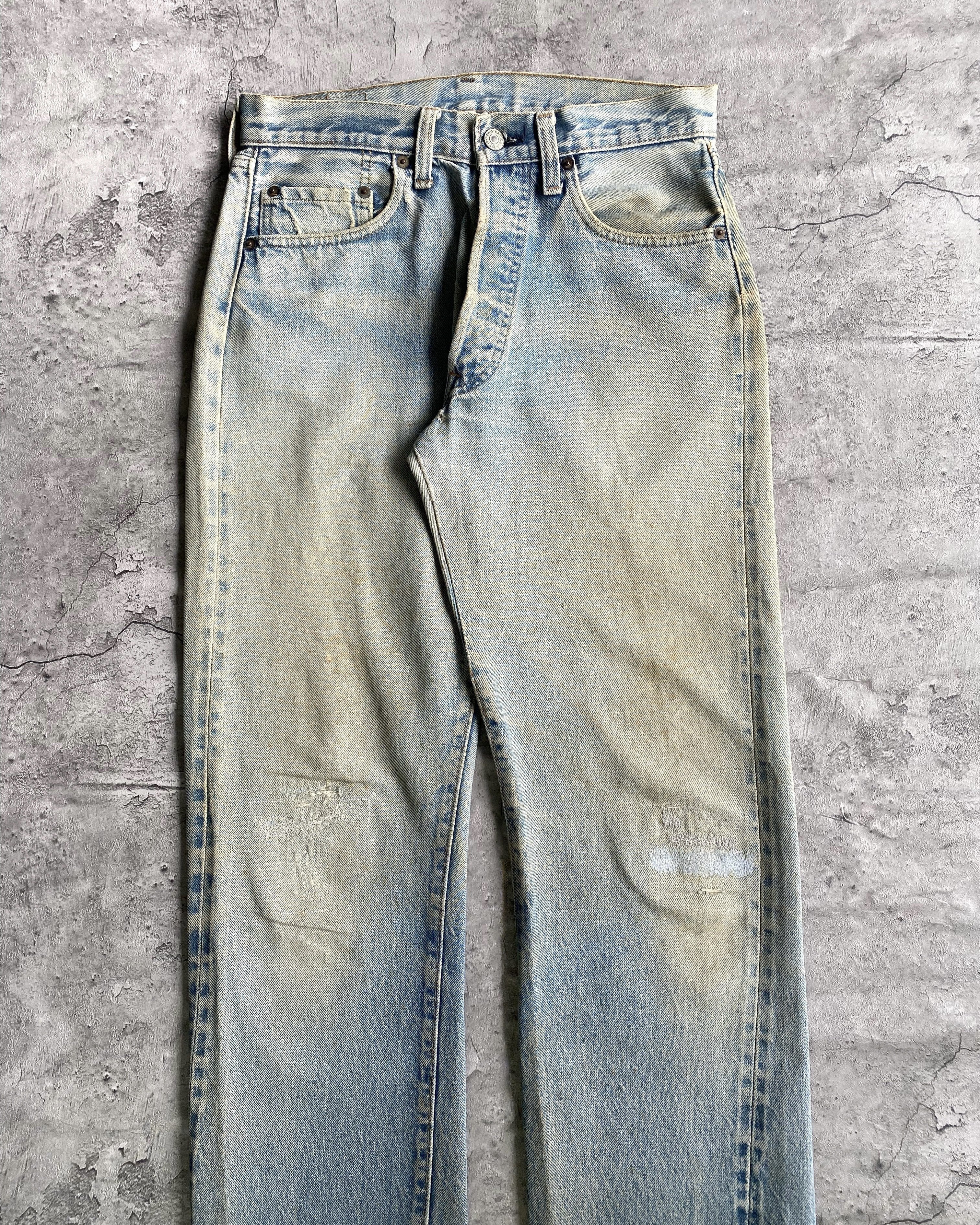 1980S MUD WASH LEVI'S 501 REDLINE SELVEDGE JEANS (30X31)