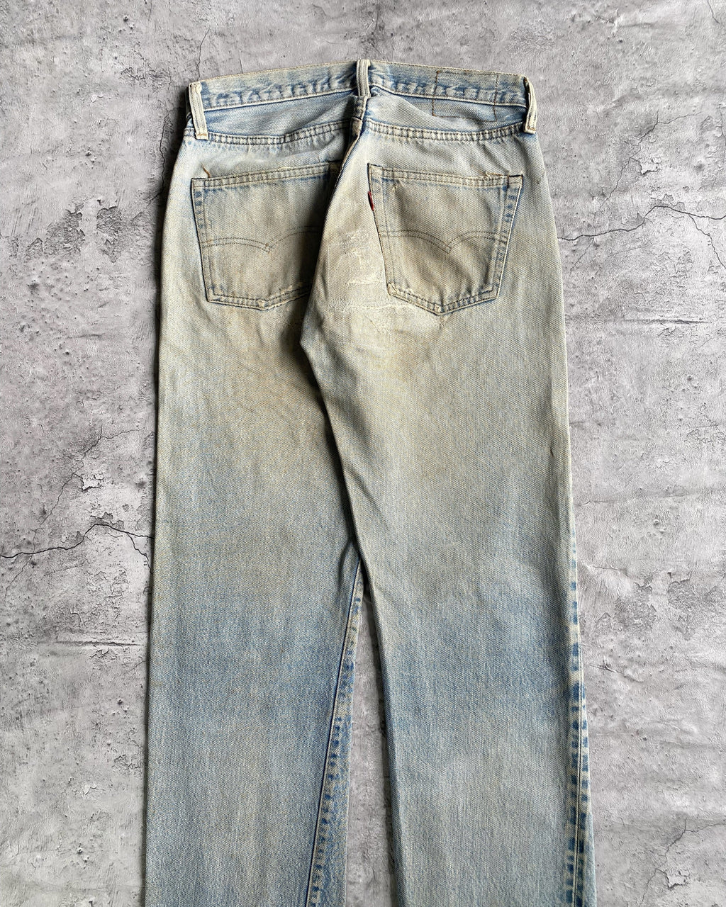 1980S MUD WASH LEVI'S 501 REDLINE SELVEDGE JEANS (30X31)