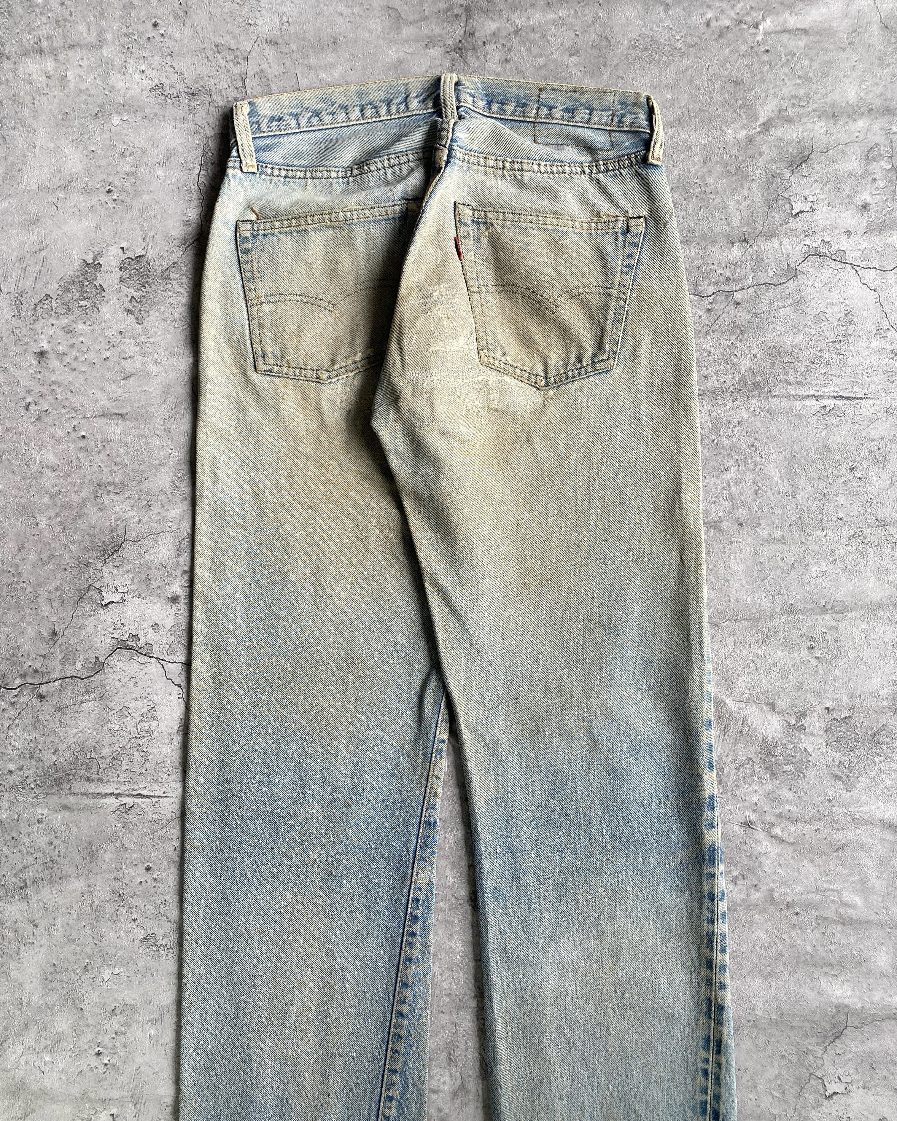 1980S MUD WASH LEVI'S 501 REDLINE SELVEDGE JEANS (30X31)