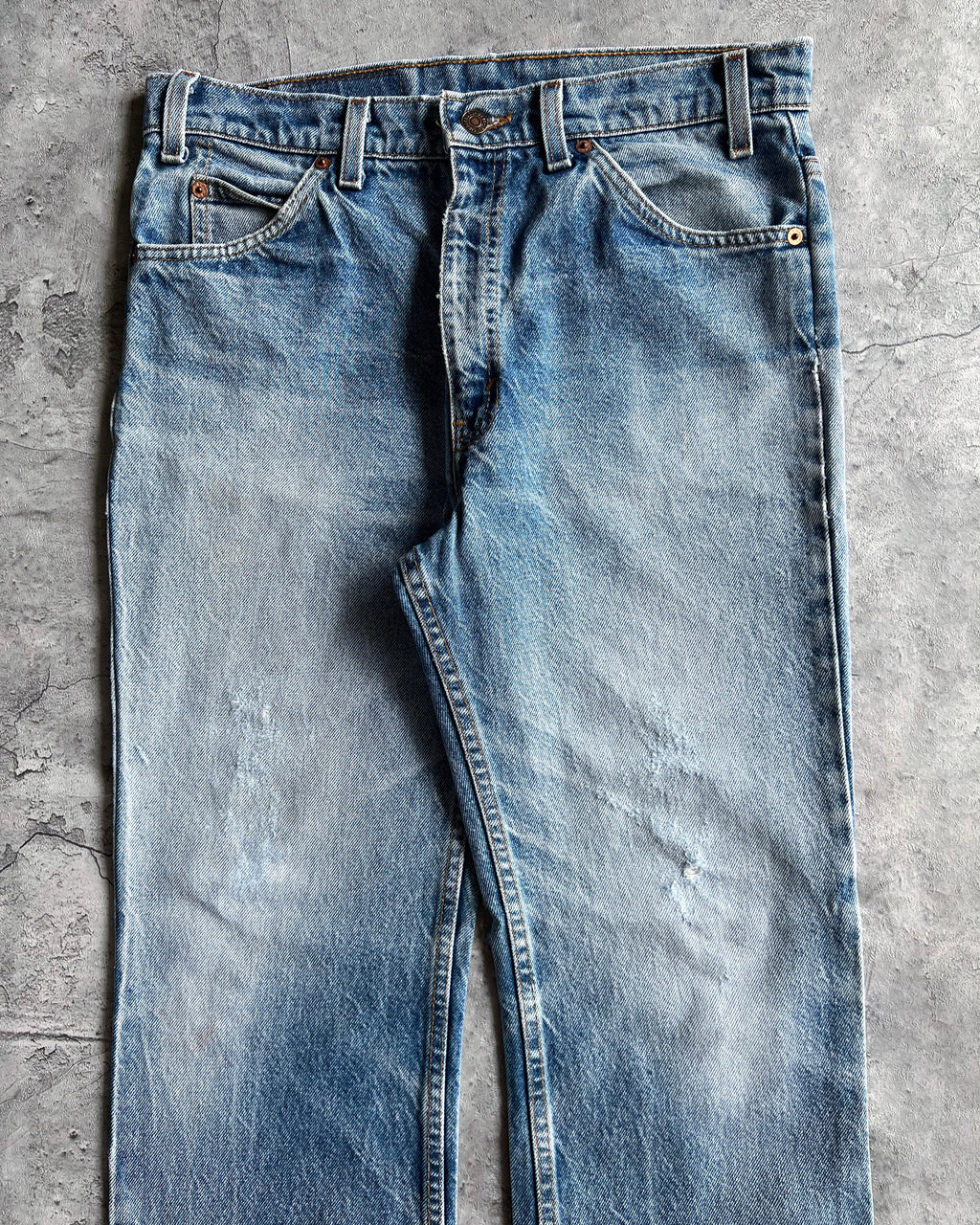 1990S FADED WASHED LEVI'S 517 BOOTCUT JEANS (34X30)