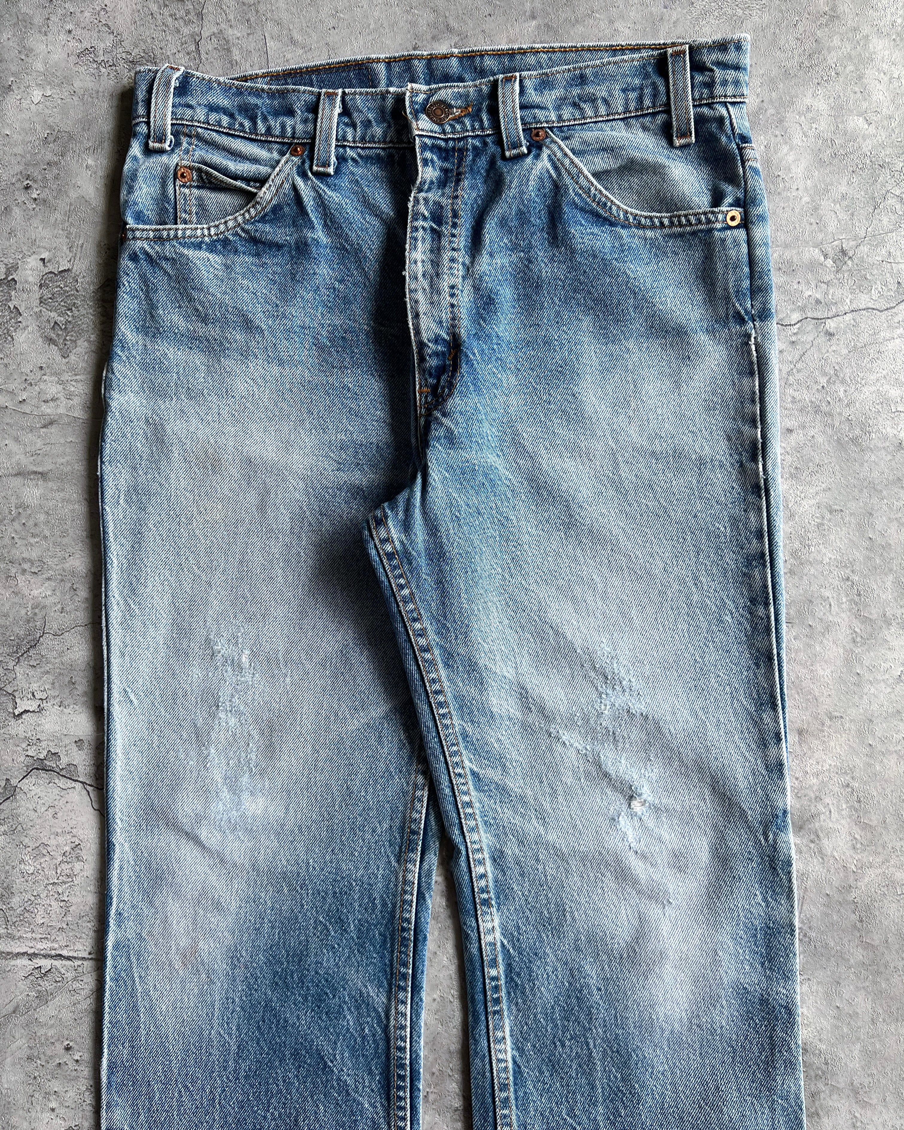 1990S FADED WASHED LEVI'S 517 BOOTCUT JEANS (34X30)