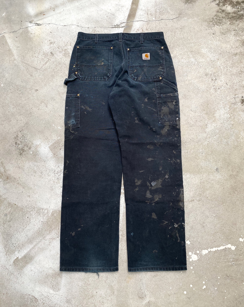 1990s Black Carhartt Double Knee Pants (32x30)