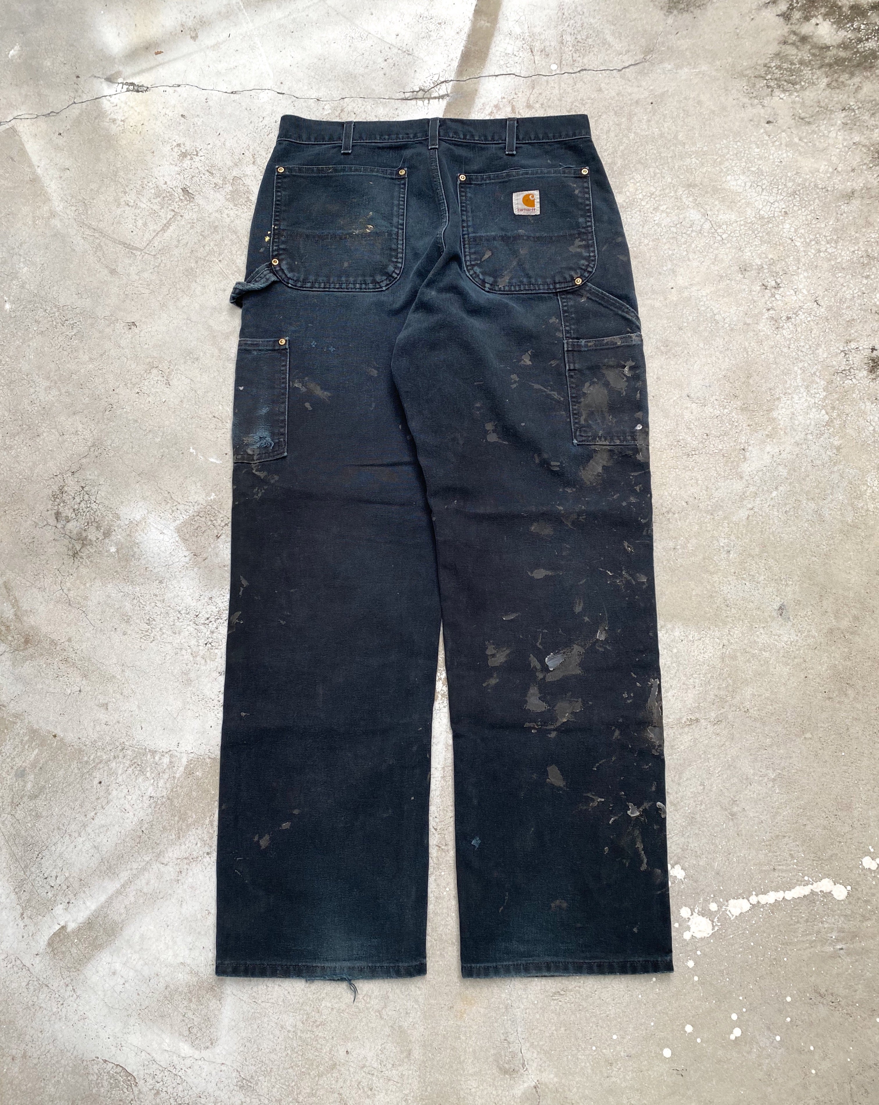 1990s Black Carhartt Double Knee Pants (32x30)