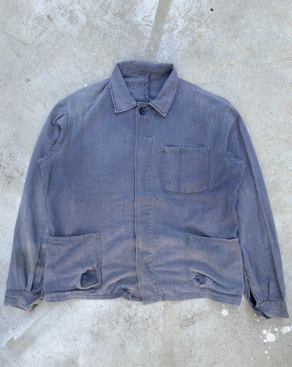 1970s Faded Repaired French Workwear