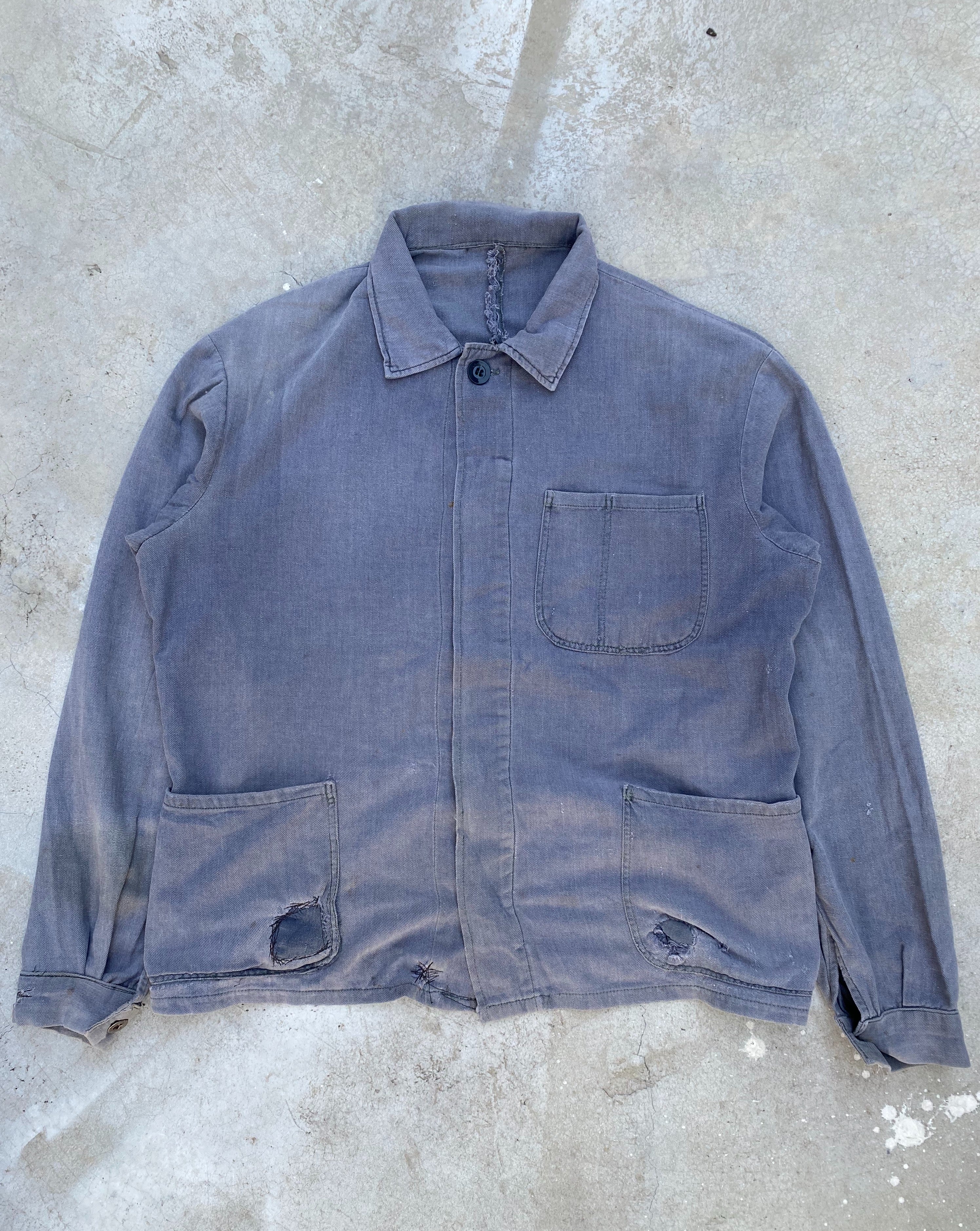 1970s Faded Repaired French Workwear