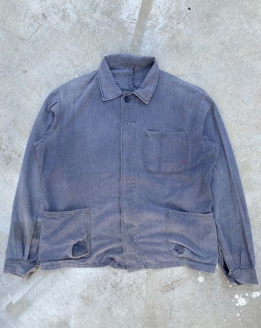 1970s Faded Repaired French Workwear