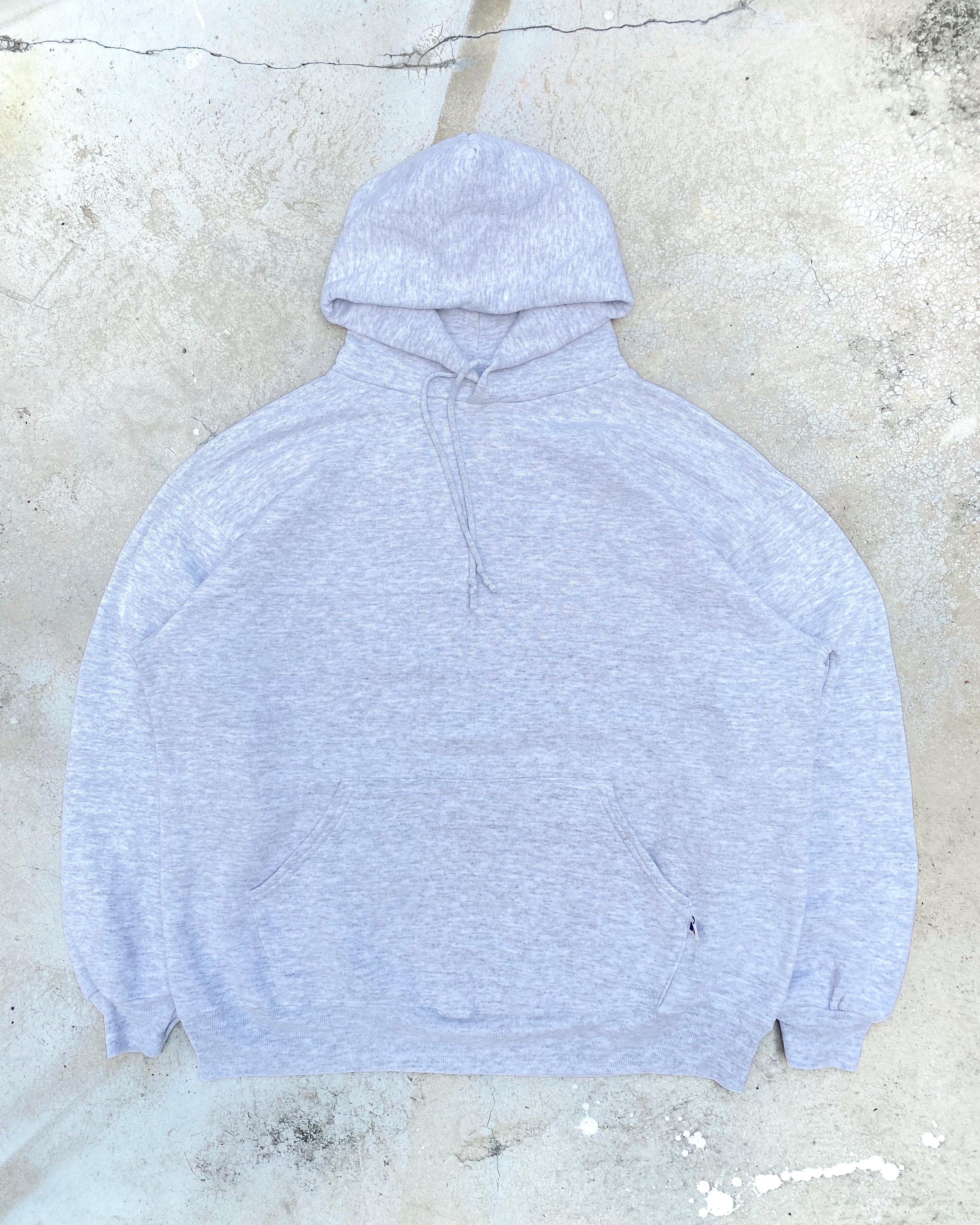 1980S RUSSELL ATHLETIC HEATHER GREY HOODIE (XL)