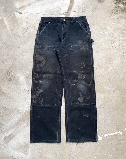 1990s Black Carhartt Double Knee Pants (32x30)