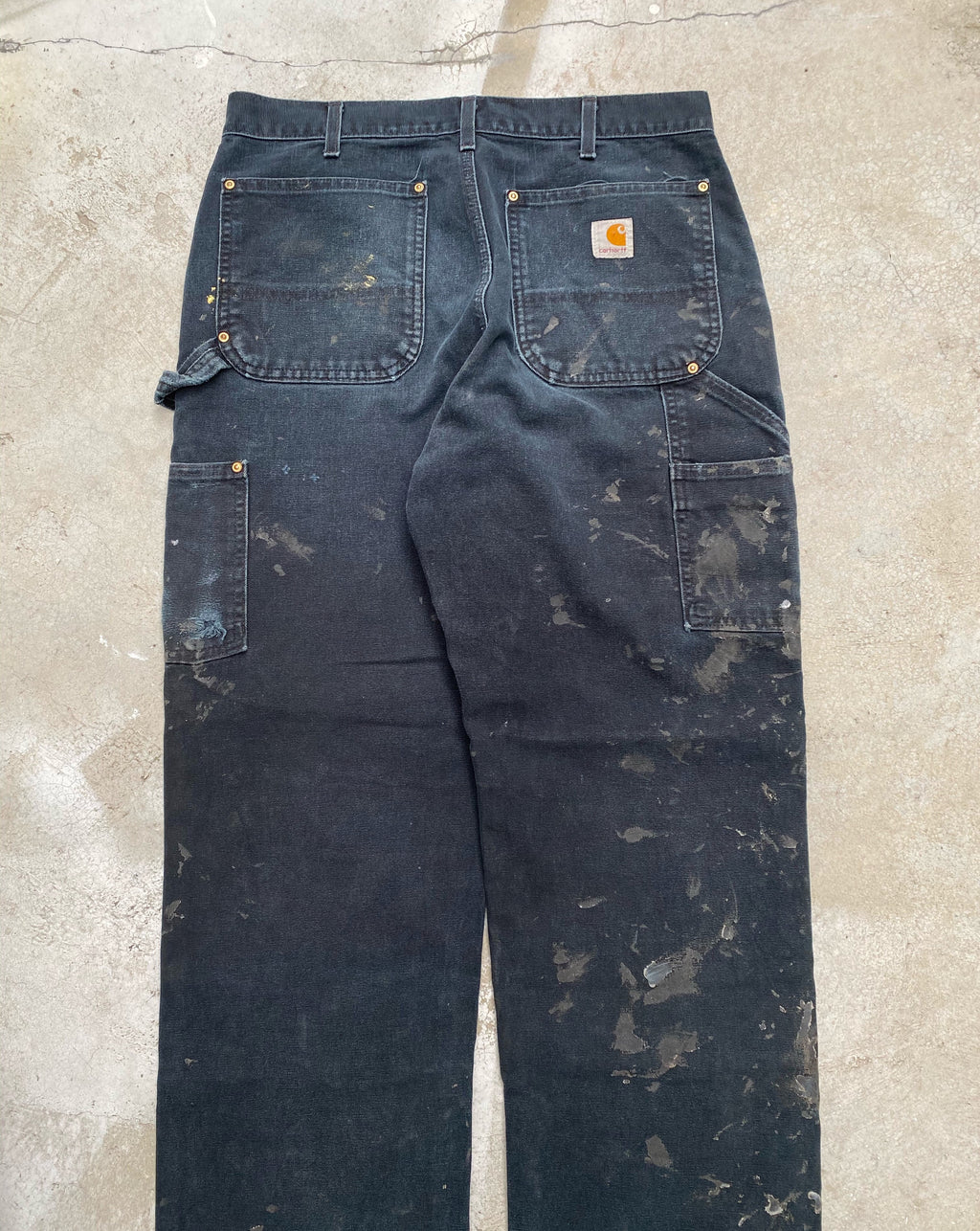 1990s Black Carhartt Double Knee Pants (32x30)