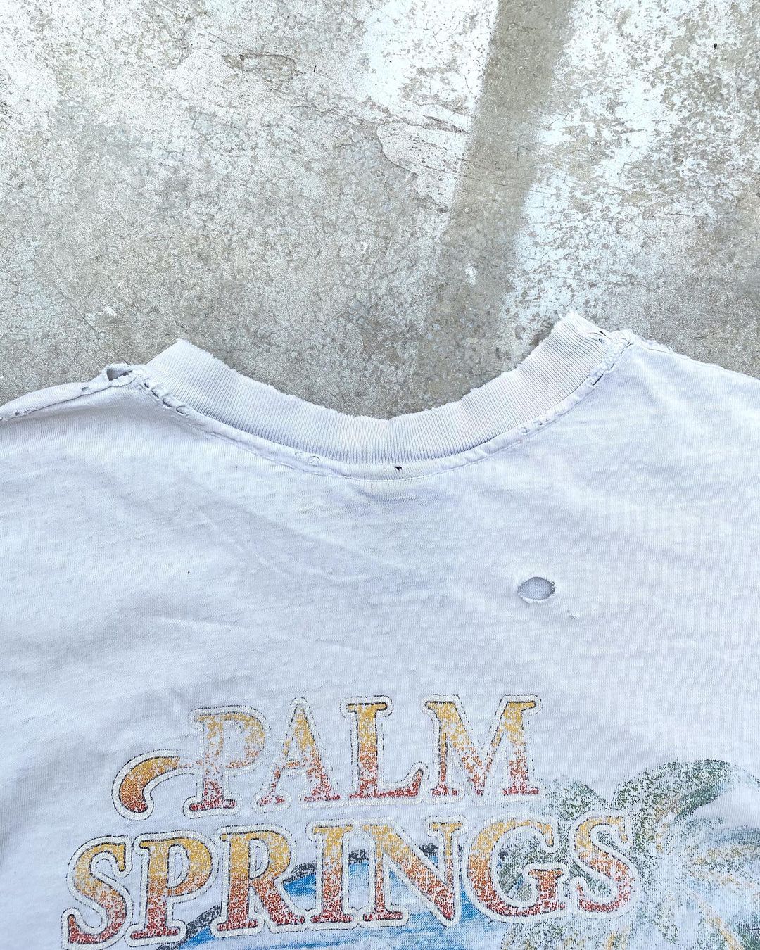 1990s Faded Harley Davison Palm Springs Thrashed Tee (S/M)