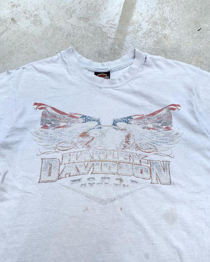 1990s Faded Harley Davison Palm Springs Thrashed Tee (S/M)