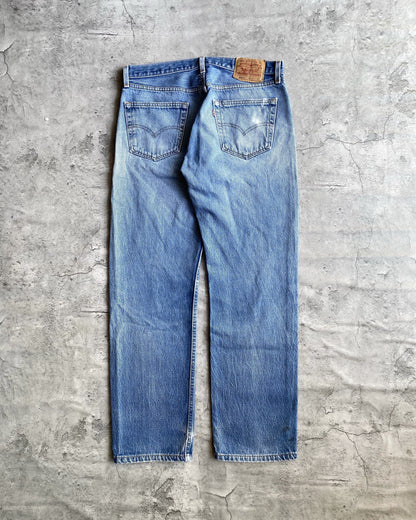 1990S FADED LEVI'S 501 DISTRESSED JEANS (35X33)