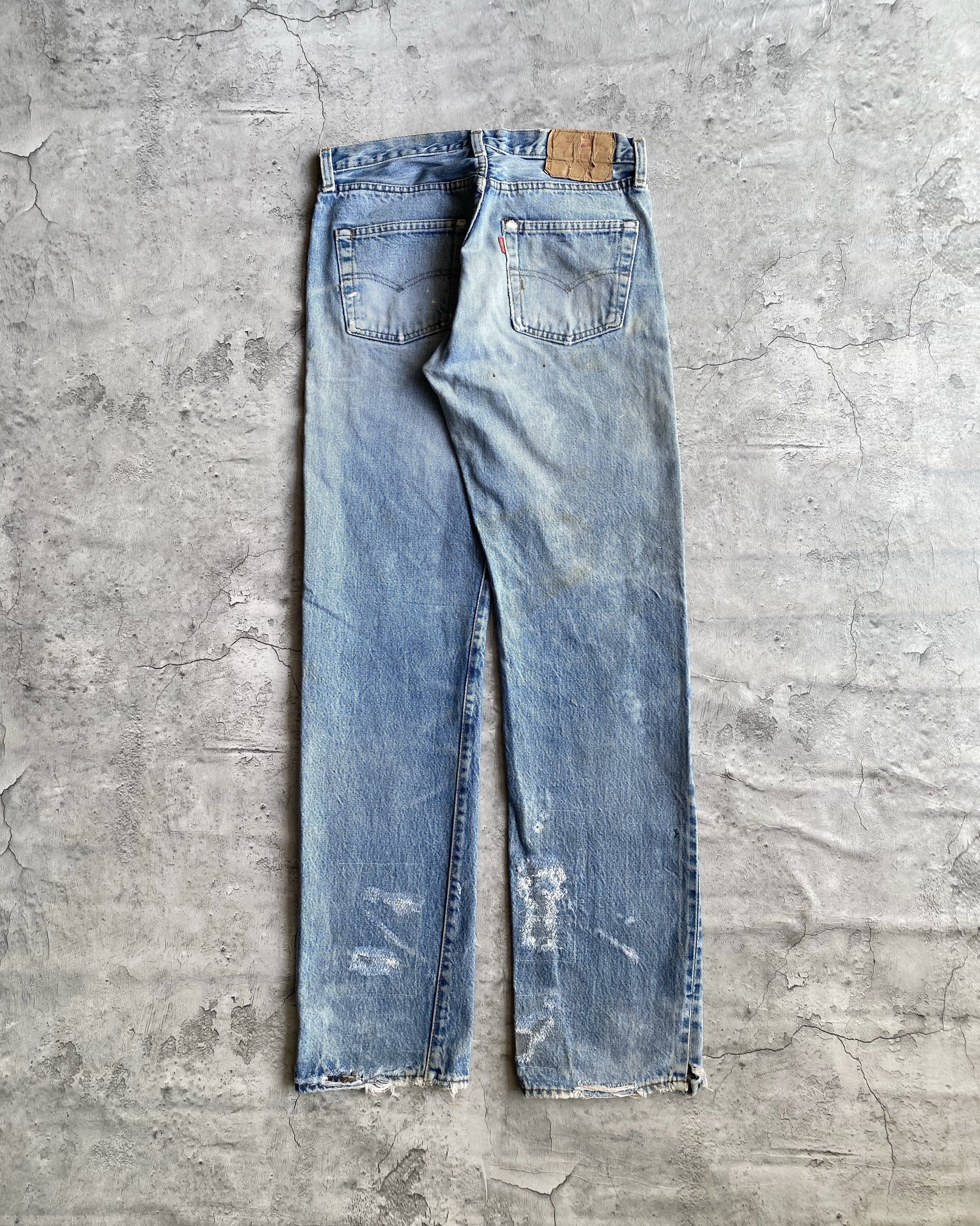 1980S REPAIRED LEVI'S 501 REDLINE SELVEDGE JEANS (29X32)