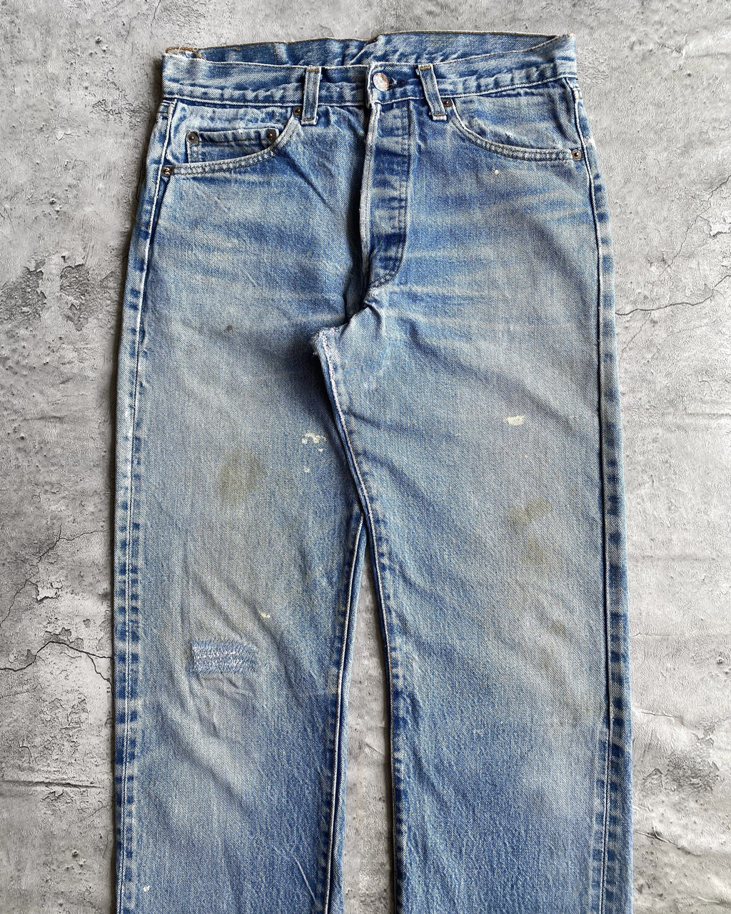 1980S REPAIRED LEVI'S 501 REDLINE SELVEDGE JEANS (29X32)