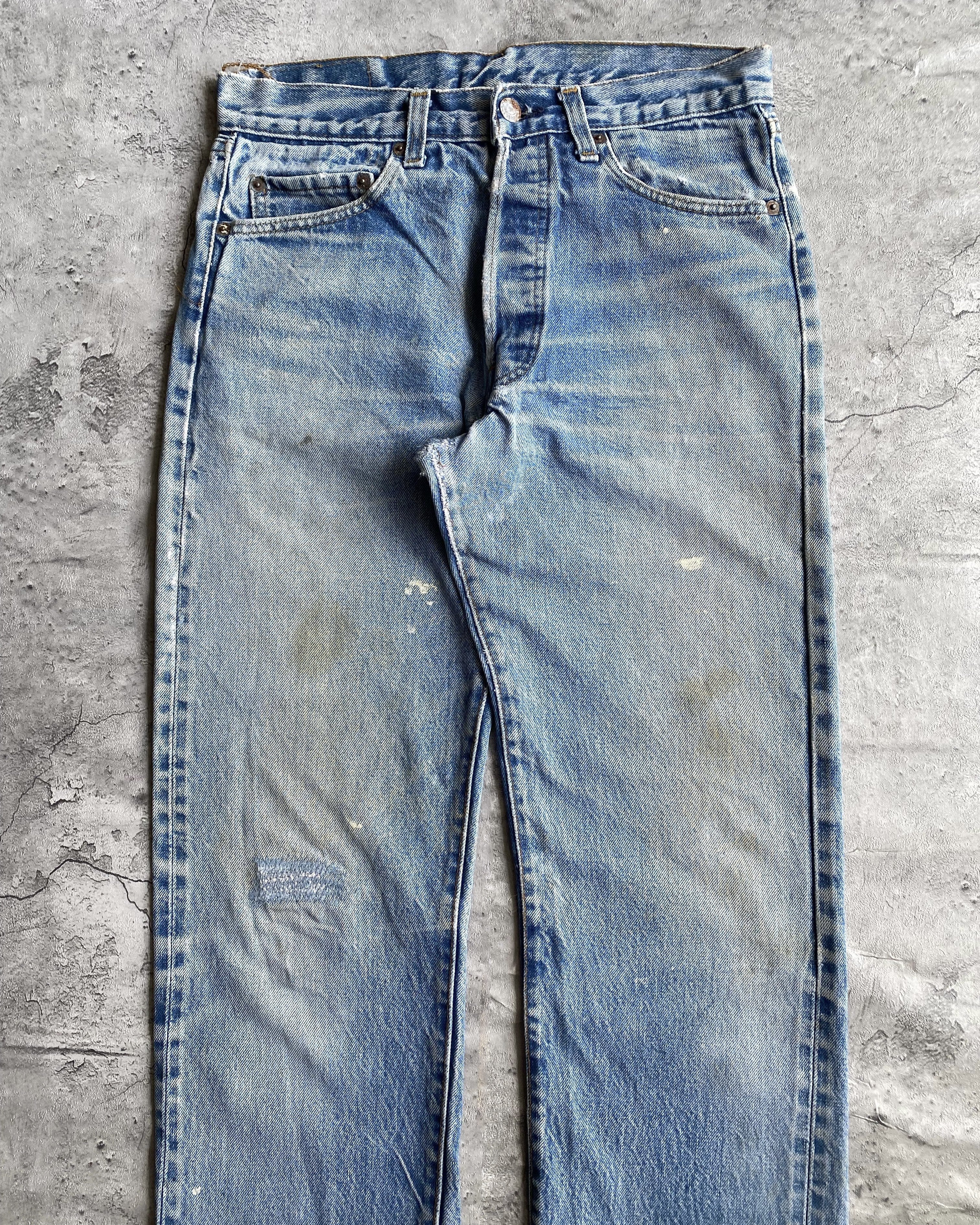 1980S REPAIRED LEVI'S 501 REDLINE SELVEDGE JEANS (29X32)