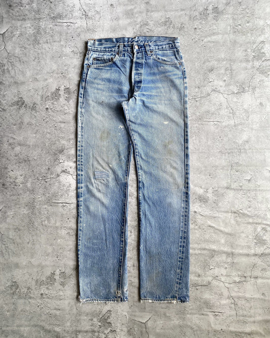 1980S REPAIRED LEVI'S 501 REDLINE SELVEDGE JEANS (29X32)