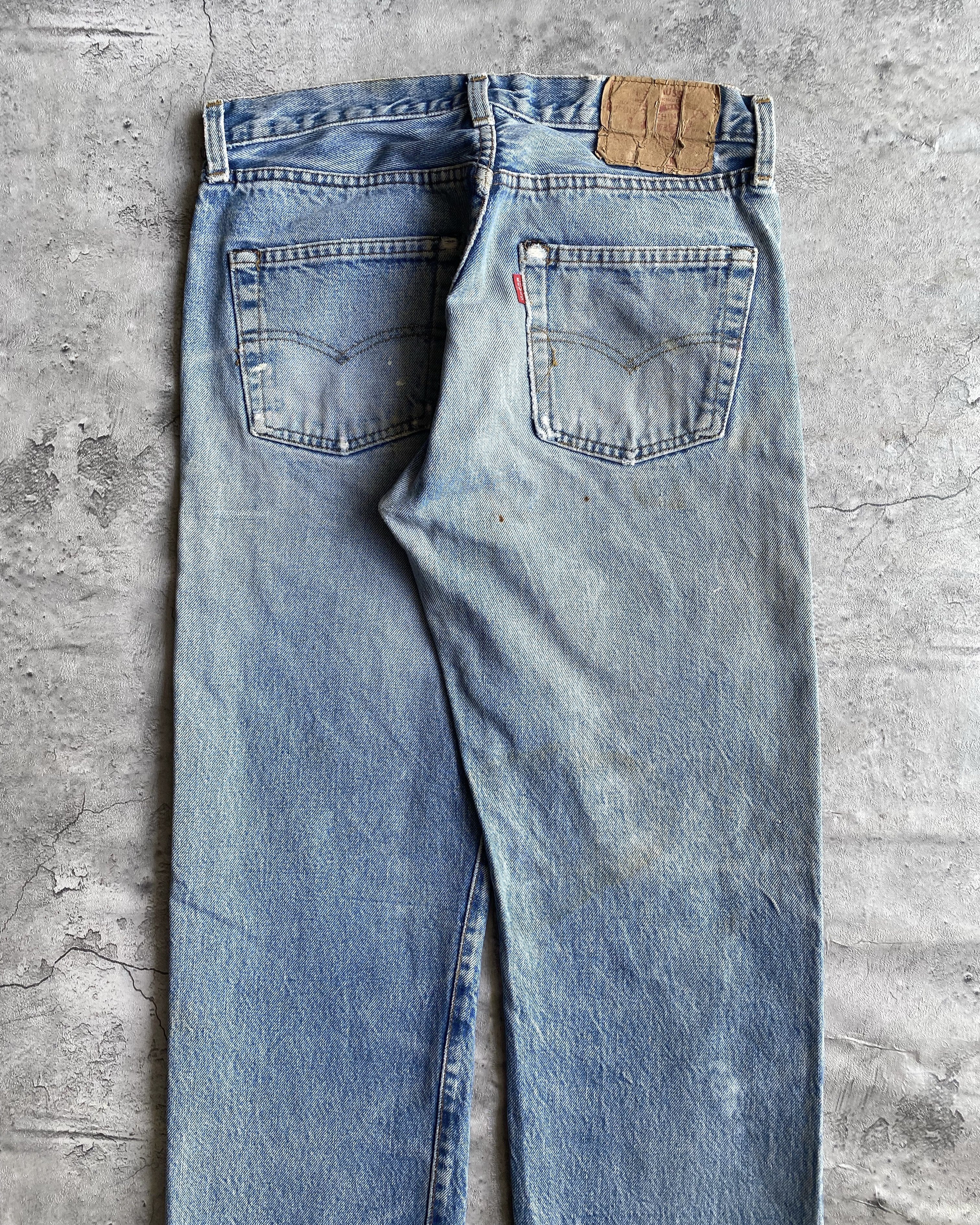 1980S REPAIRED LEVI'S 501 REDLINE SELVEDGE JEANS (29X32)