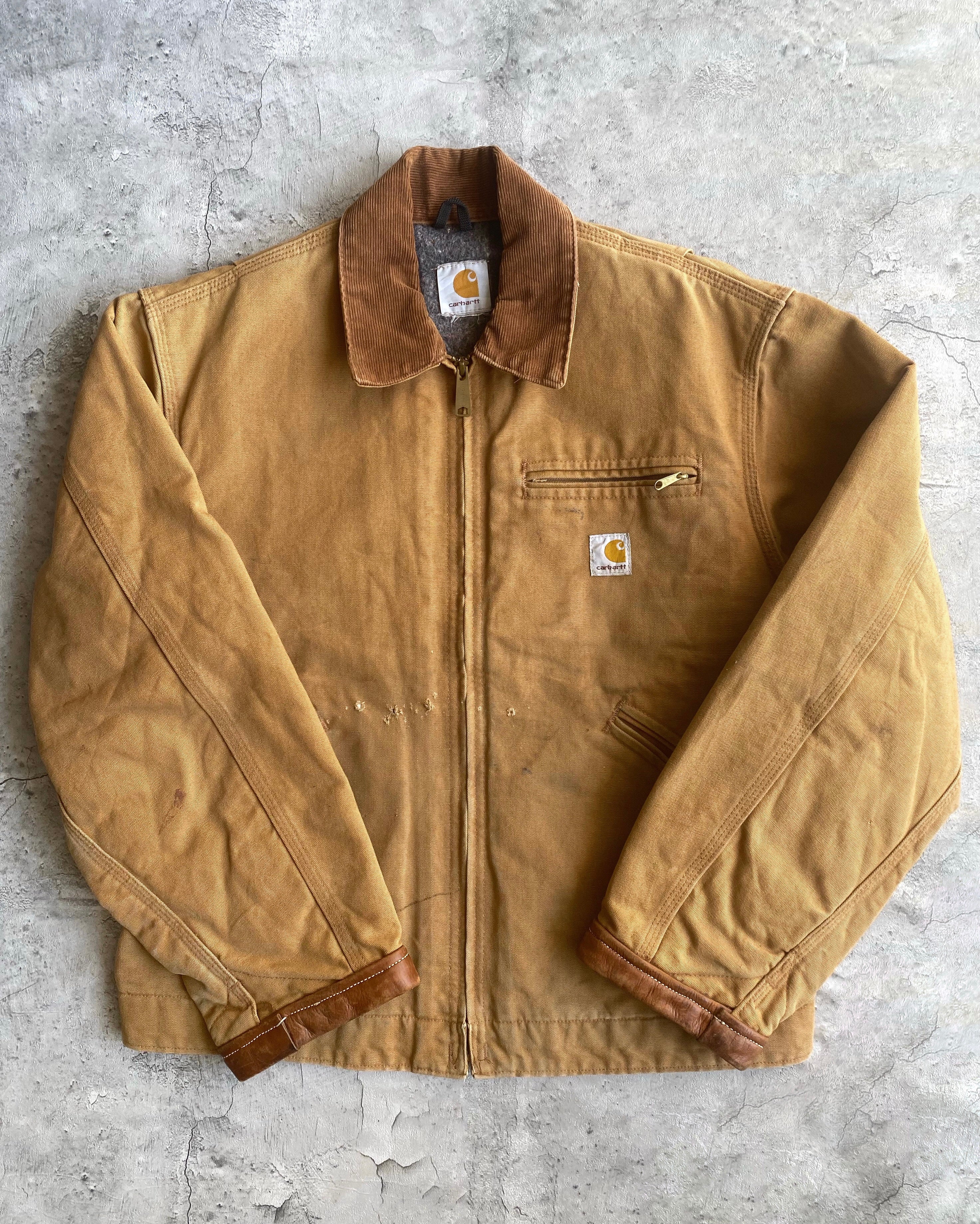 1990S BROWN CARHARTT DETROIT JACKET (L)