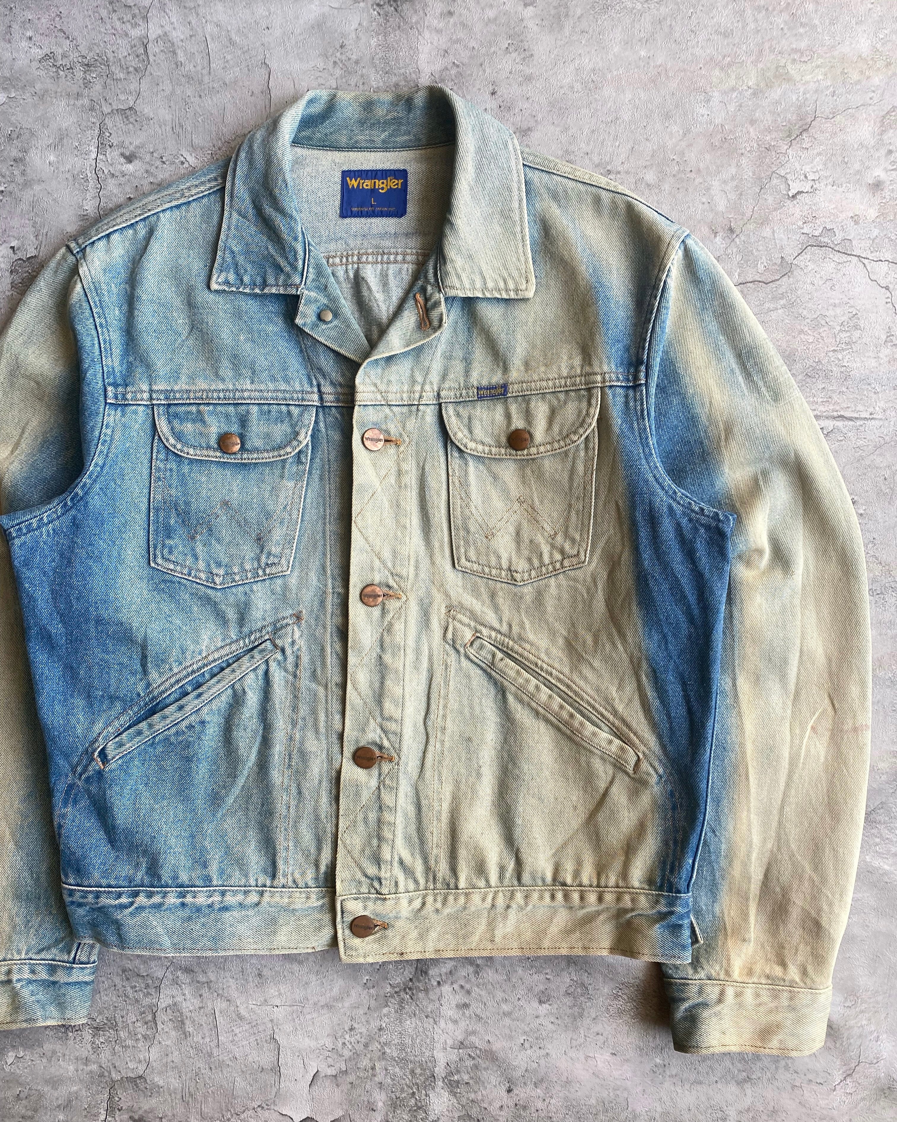 2000S SUN BLEACHED WRANGLER DENIM JACKET (S-L)