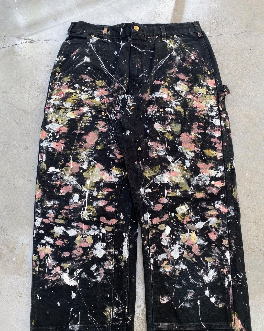 1990s Painted Carhartt Double Knee Pants