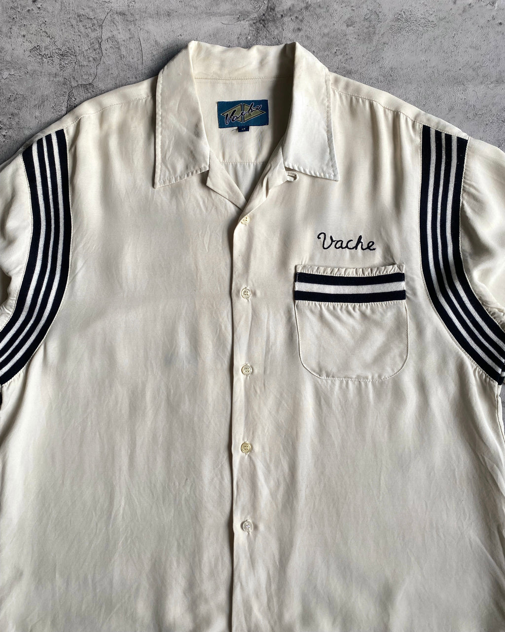 1980S ‘PARADISE’ RAYON BOWLING SHIRT (M/L)