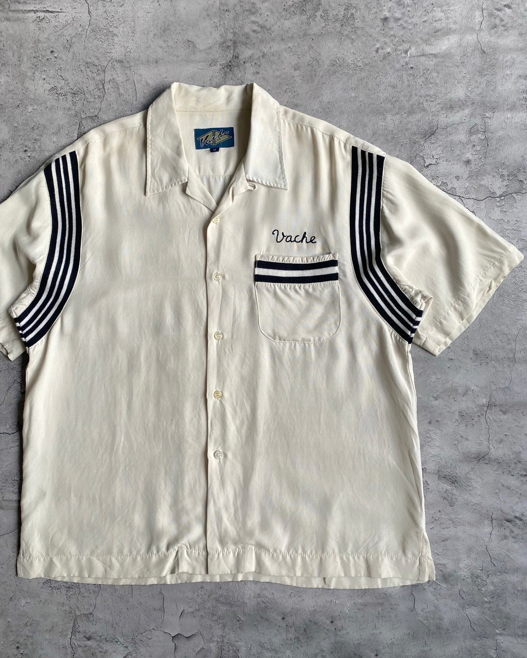 1980S ‘PARADISE’ RAYON BOWLING SHIRT (M/L)