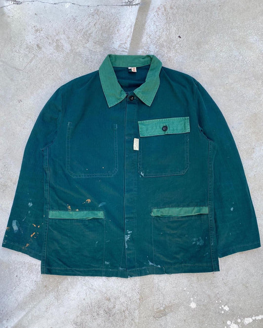 1980s Two-Tone Painted French Herringbone Workwear
