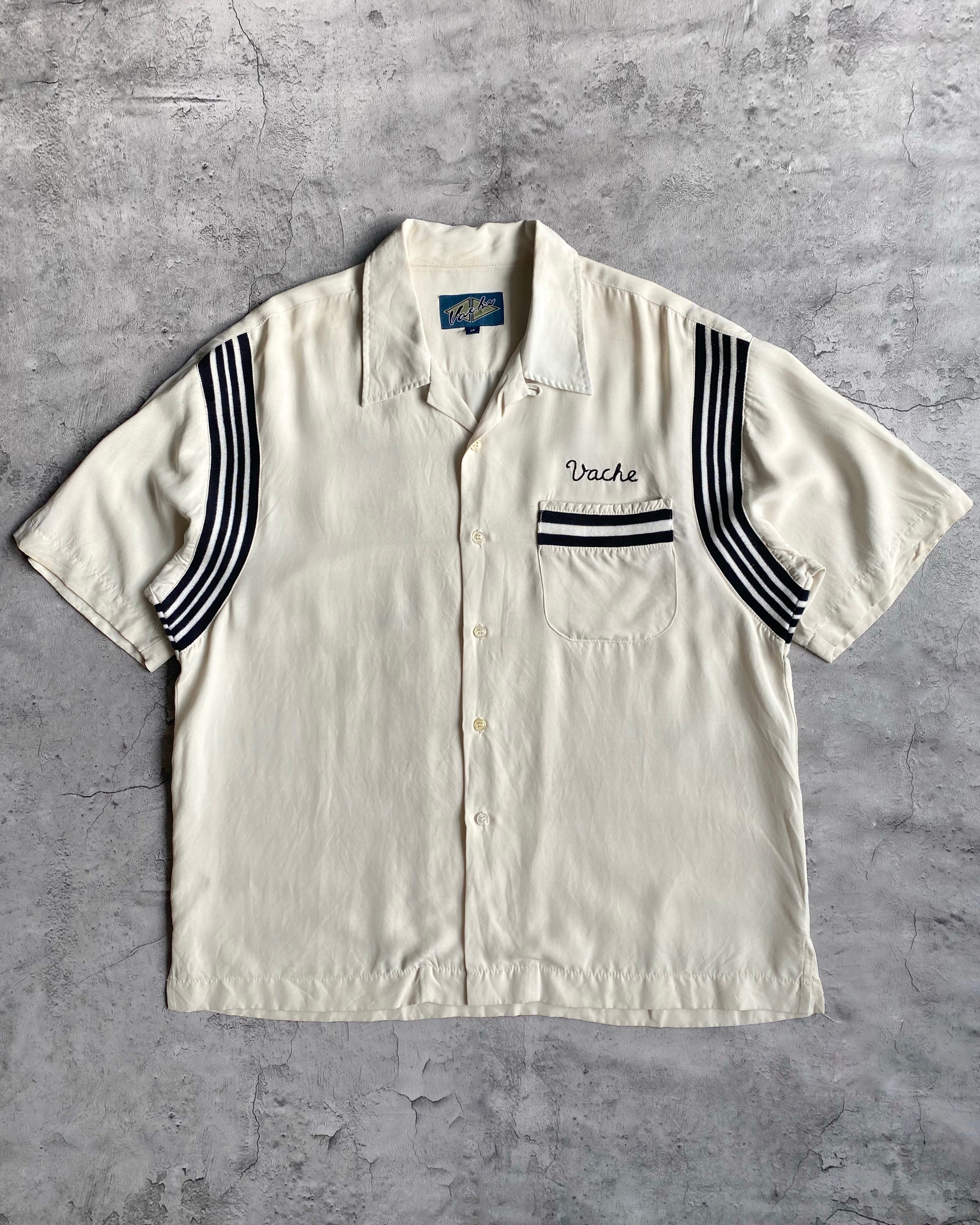 1980S ‘PARADISE’ RAYON BOWLING SHIRT (M/L)
