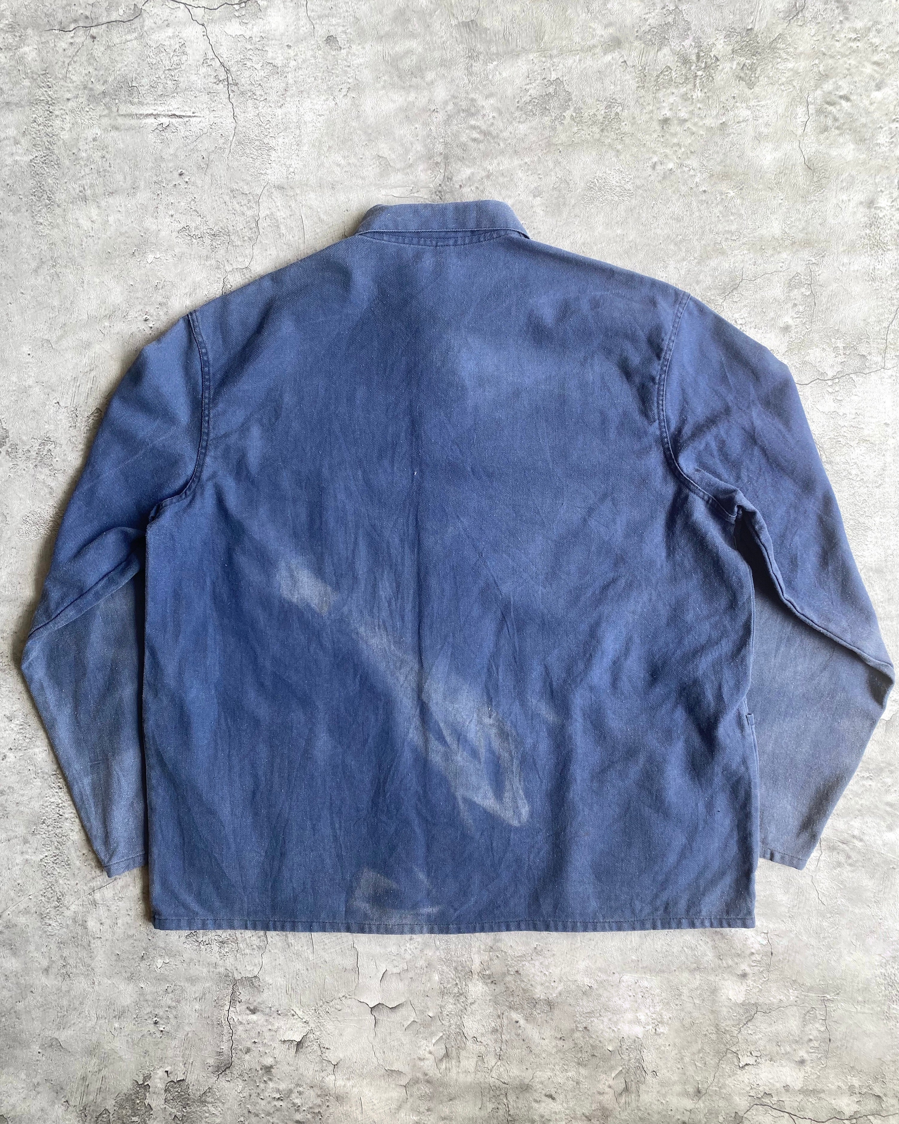 1970S SUN FADED FRENCH CHORE JACKET (L/XL)