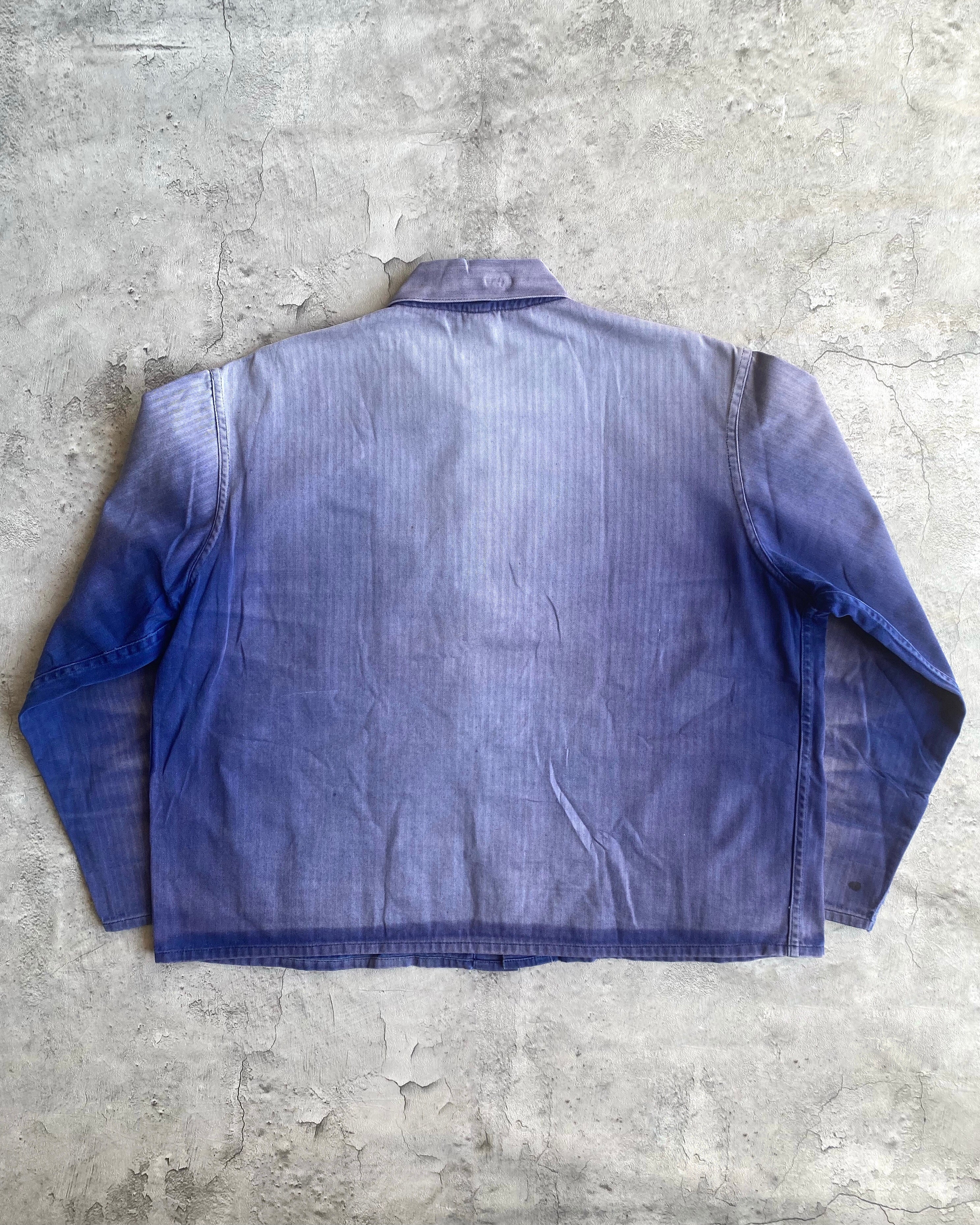 1960S SUN FADED CROPPED HBT FRENCH CHORE JACKET (S-L)