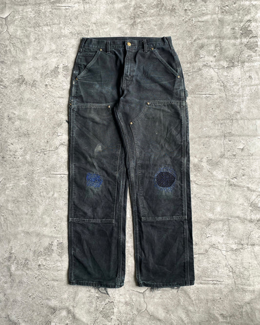 1990S CARHARTT DOUBLE KNEE SASHIKO REPAIRED PANTS (30X30)