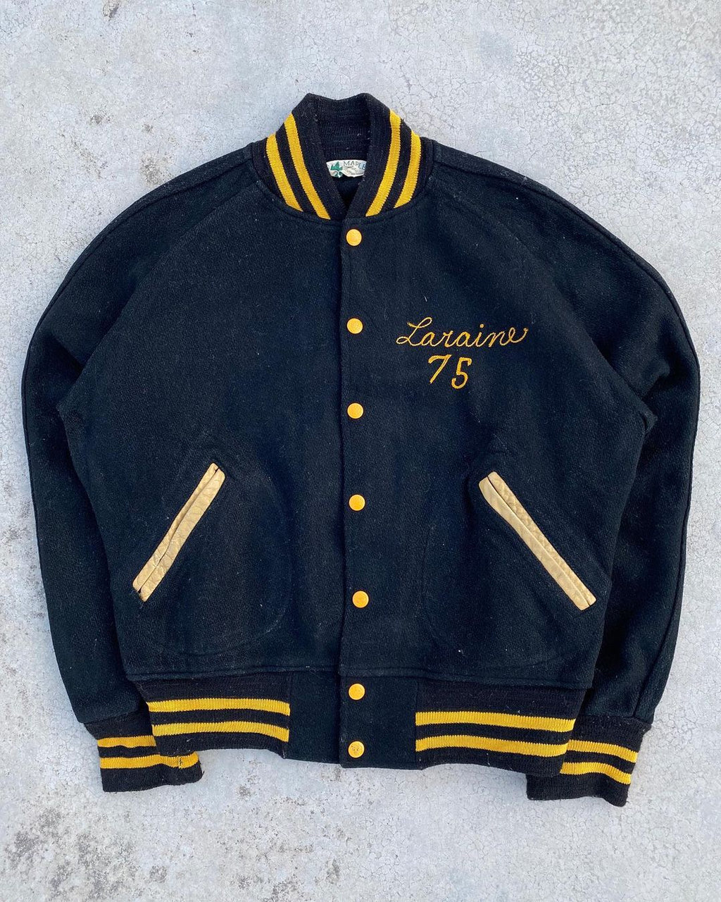 1975 “LINCOLN VOLLEYBALL” CHAINED STITCHED VARSITY JACKET (S/M)