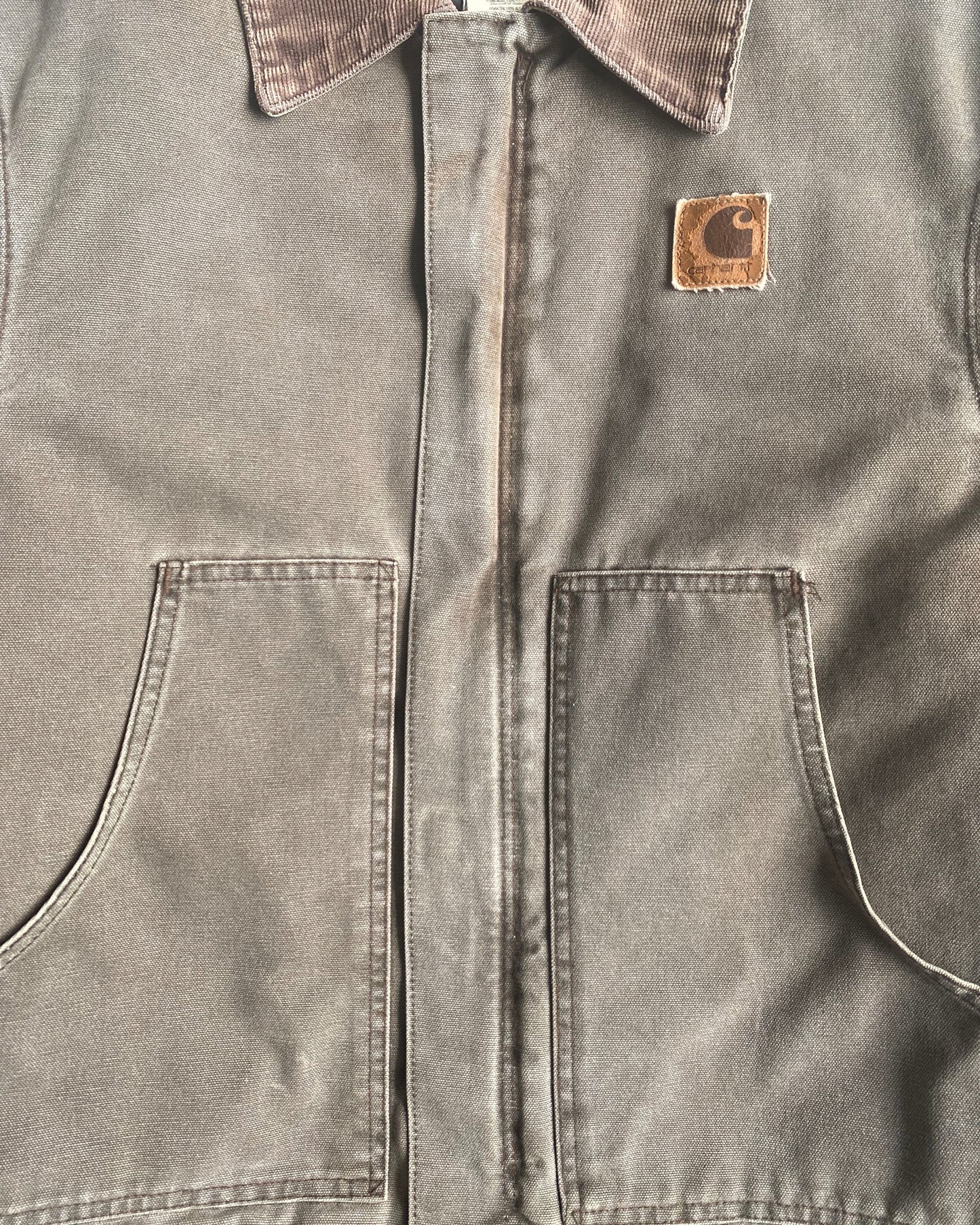 1990S BROWN/GREY CARHARTT ARCTIC WORK JACKET (M/L)