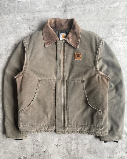 1990S BROWN/GREY CARHARTT ARCTIC WORK JACKET (M/L)