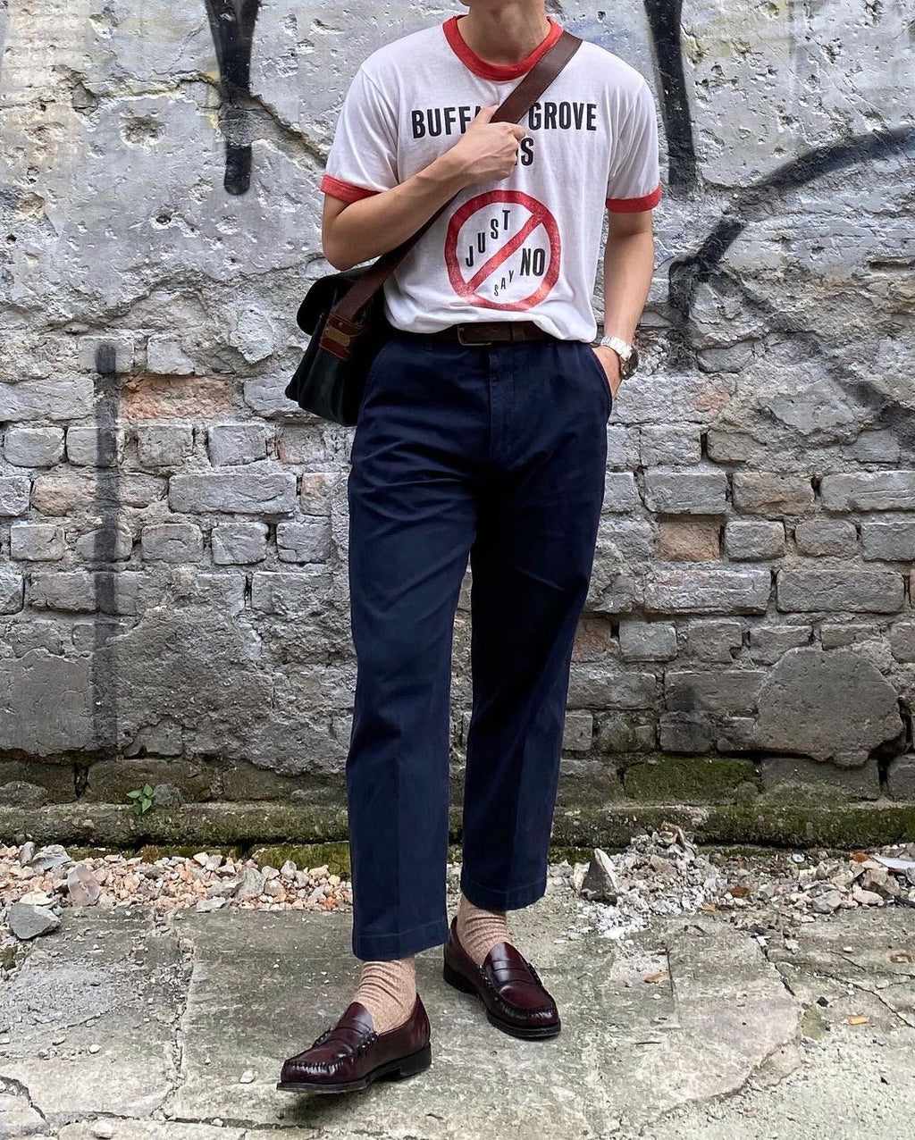 1980S “BUFFALO GROVE” RINGER TEE (S/M)