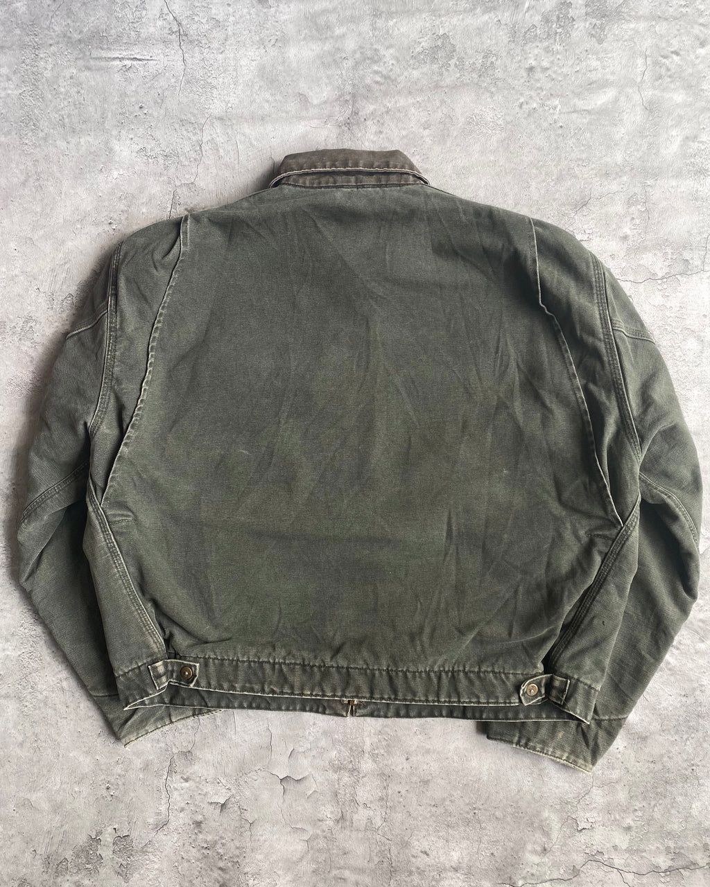 1980S GREEN/GREY CARHARTT DETROIT JACKET (XL/XXL)