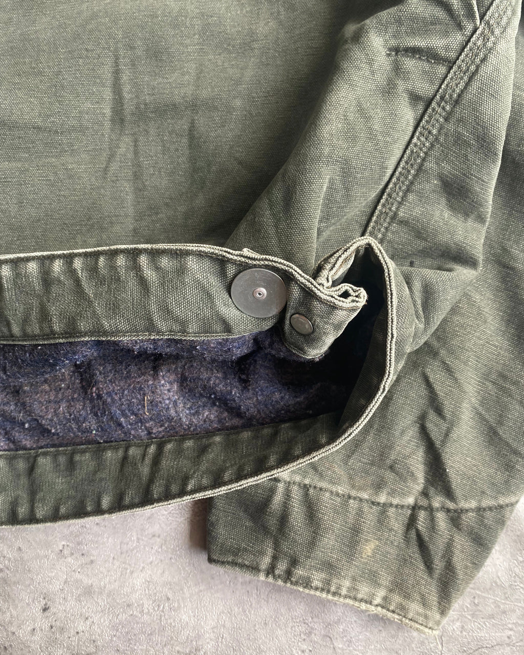 1980S GREEN/GREY CARHARTT DETROIT JACKET (XL/XXL)