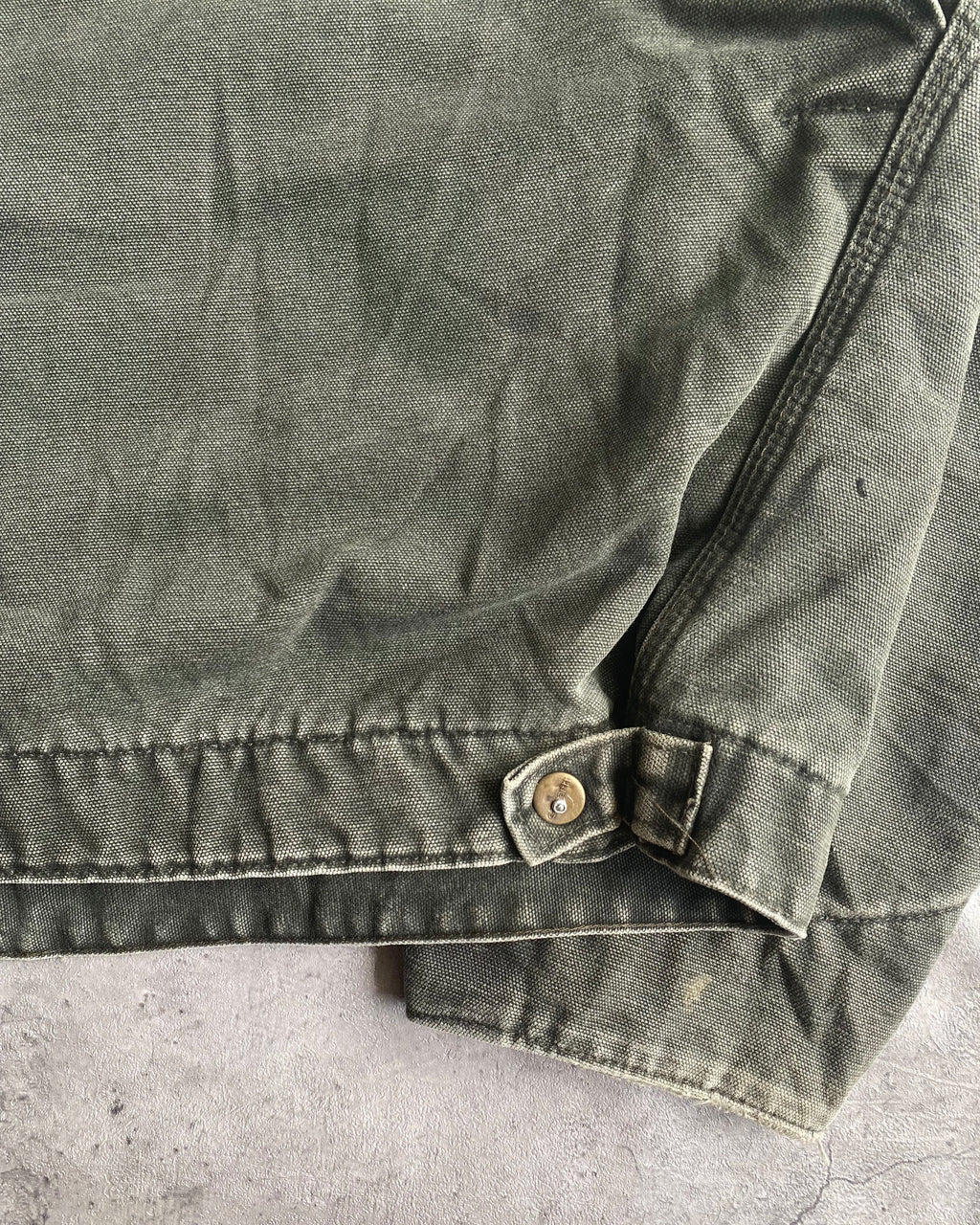 1980S GREEN/GREY CARHARTT DETROIT JACKET (XL/XXL)