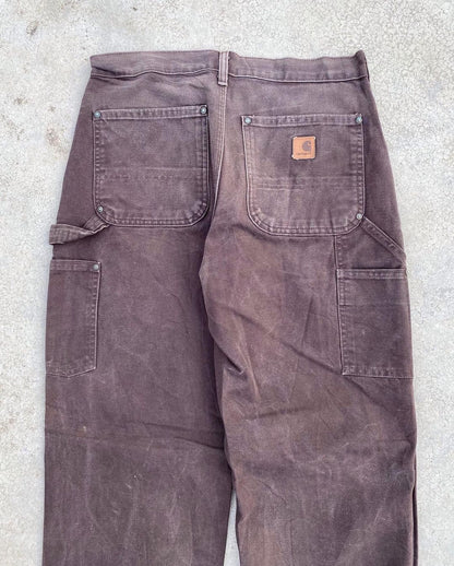 1990S FADED BROWN CARHARTT DOUBLE KNEE (31X32)