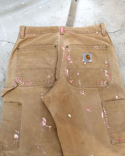 1990s Sun Faded/Painted Carhartt Double Knee Pants