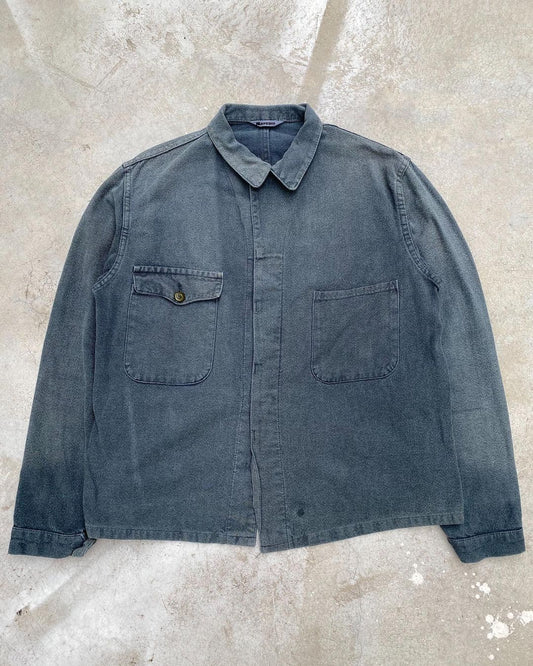 1980s Sun Faded Salt & Pepper French Workwear