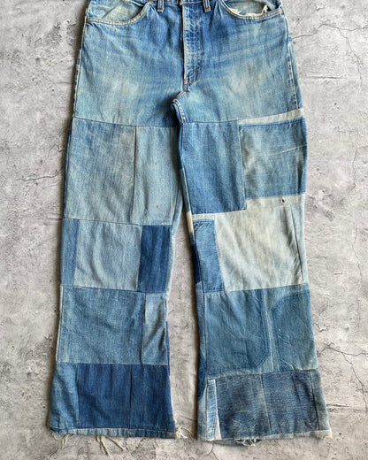 1970S BIG E LEVI’S 646 PATCHED FLARED JEANS (34x31)