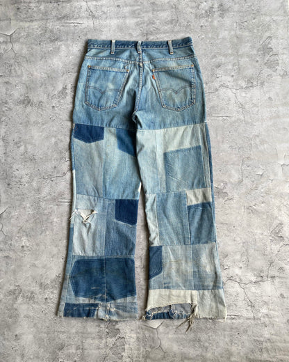 1970S BIG E LEVI’S 646 PATCHED FLARED JEANS (34x31)