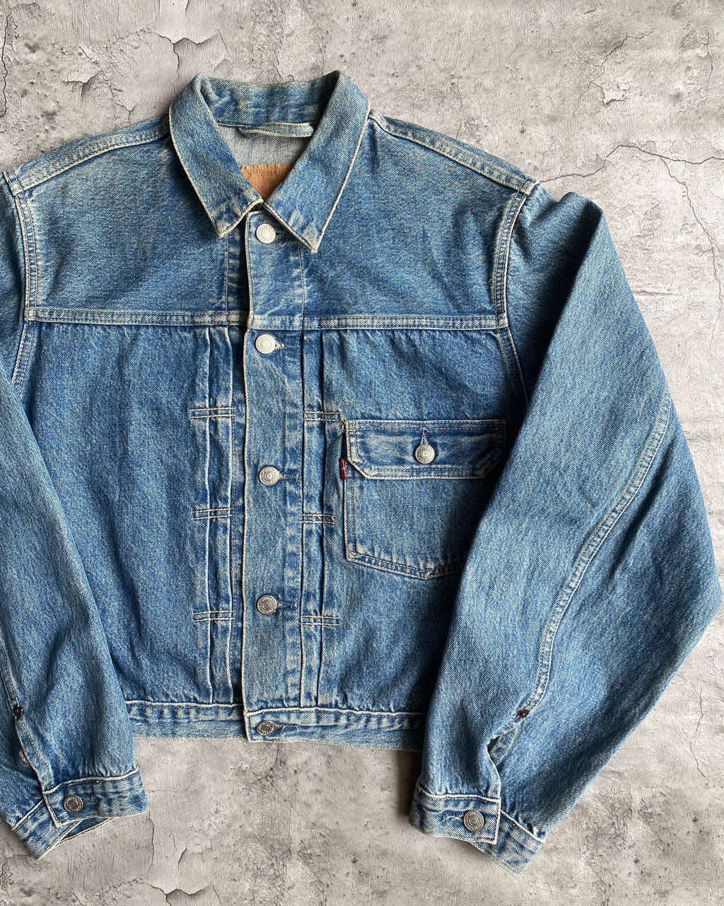 1990S FADED LEVI'S TYPE I DENIM JACKET (S/M)
