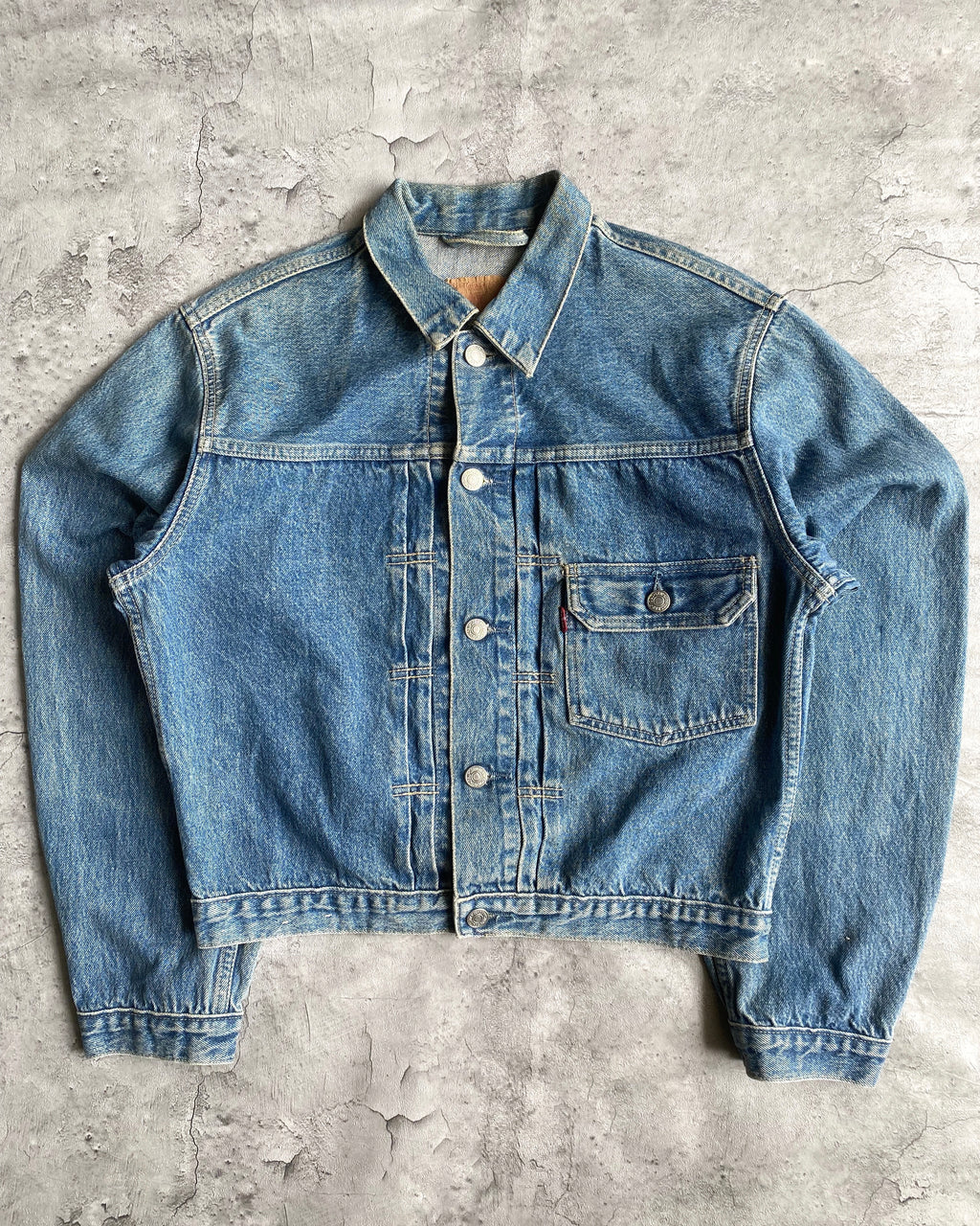 1990S FADED LEVI'S TYPE I DENIM JACKET (S/M)