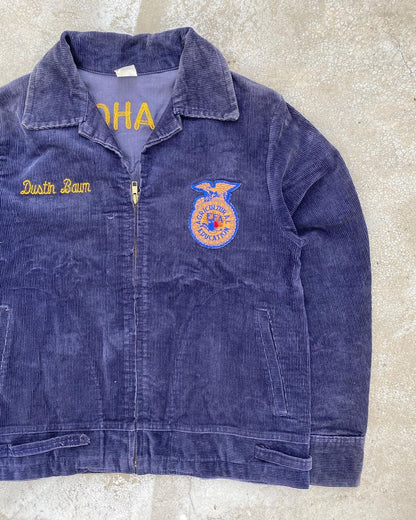 1980S ‘OKLAHOMA FAIRVIEW’ FADED FFA CORDUROY JACKET (S/M)