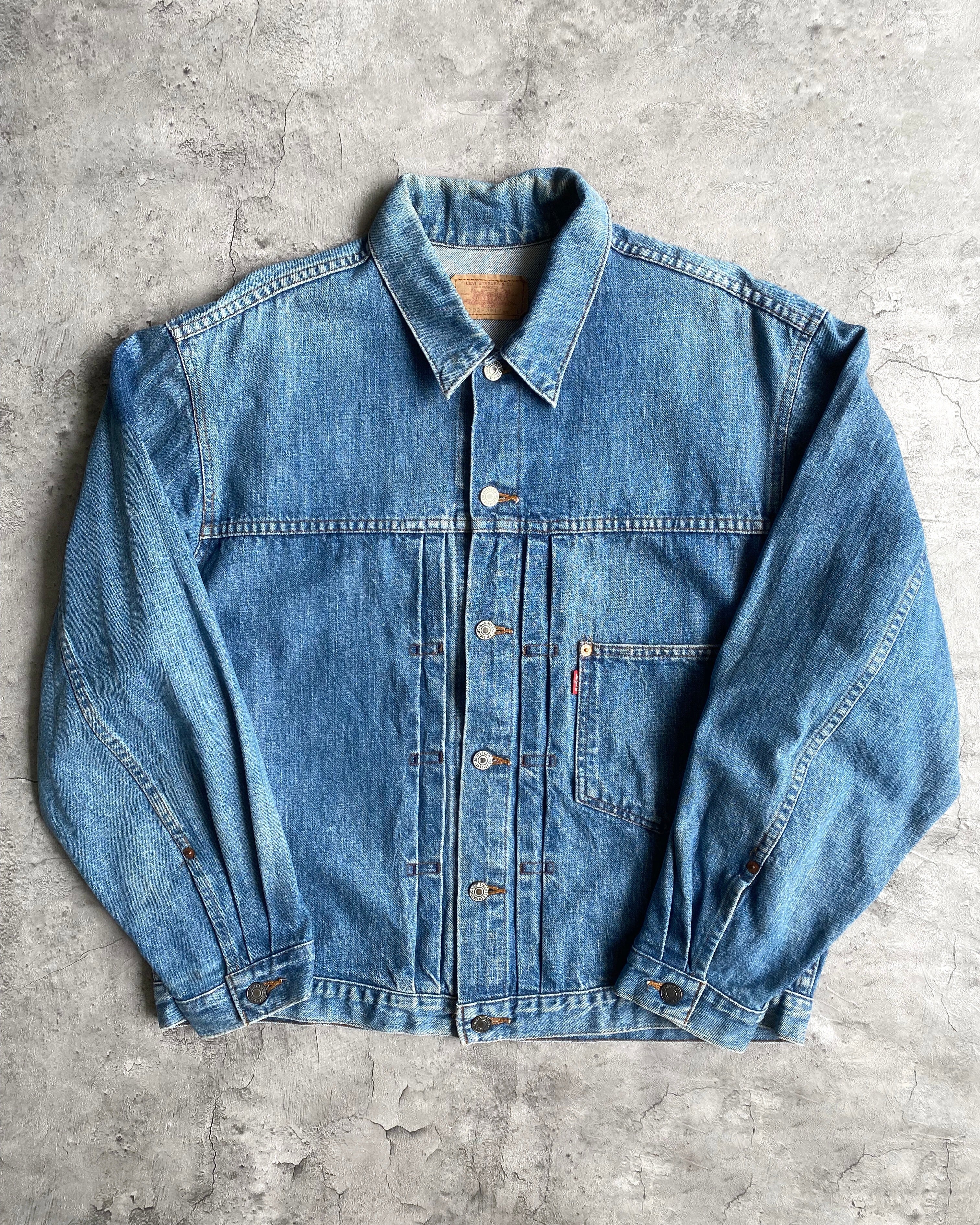 1990S FADED LEVI'S BIG E TYPE I DENIM JACKET (XL)