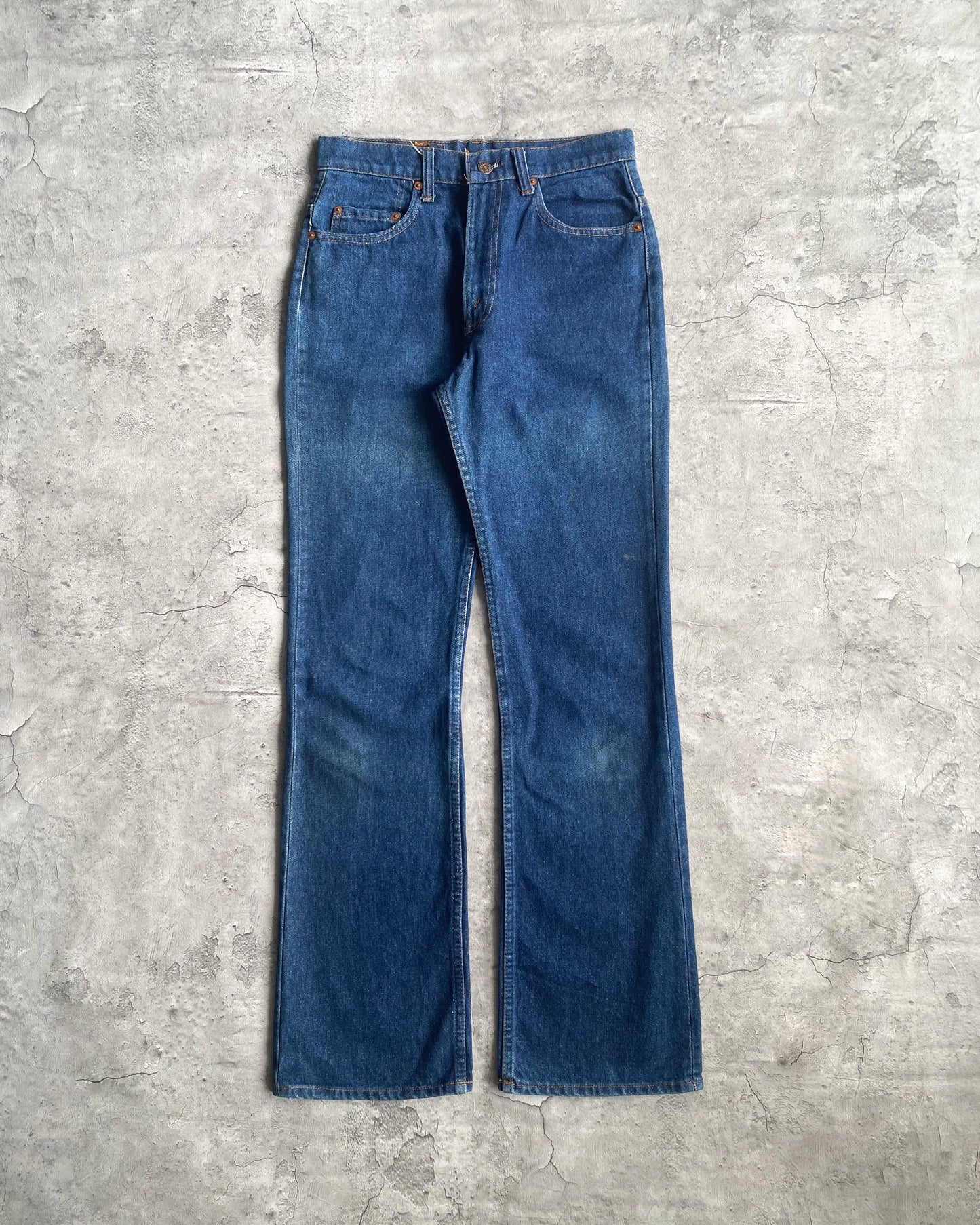 1980S DARK WASHED LEVI'S 517 FLARE JEANS (30X36)