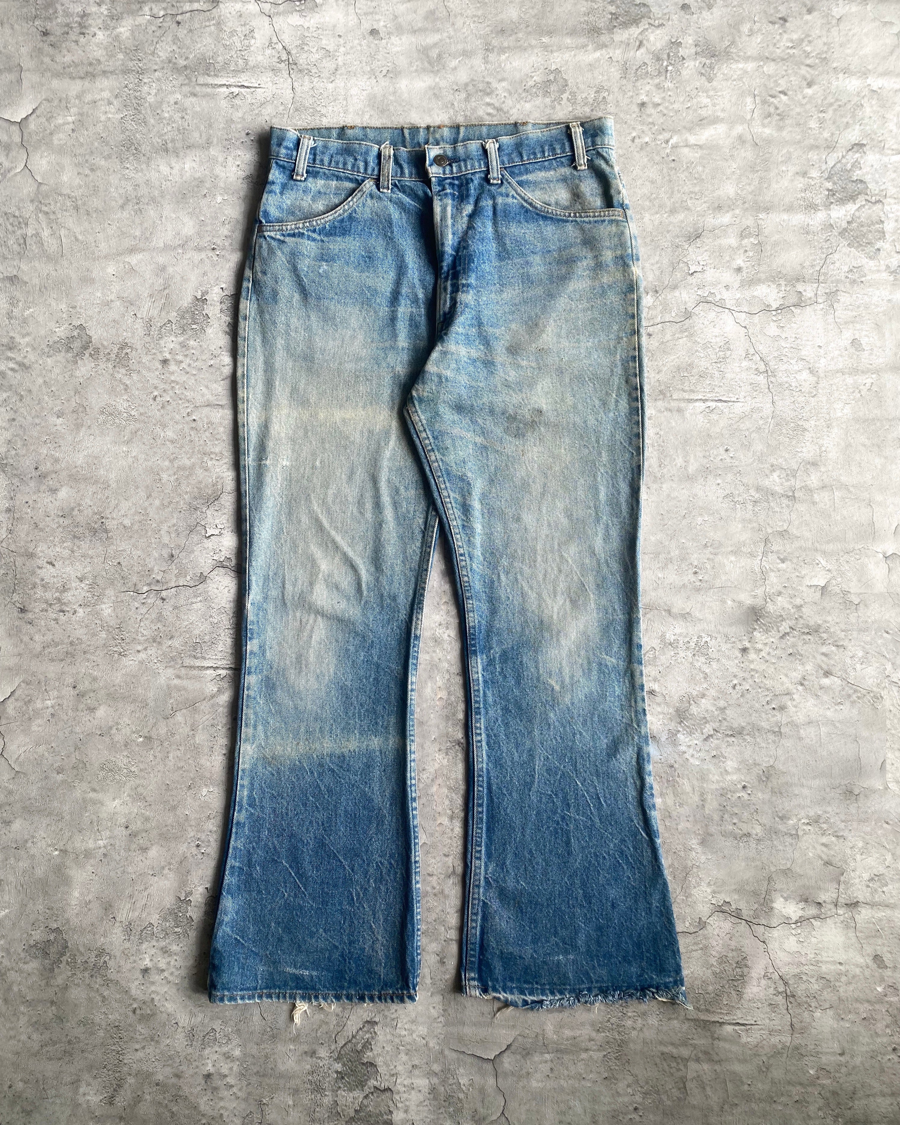 1970S FADED WASHED LEVI'S 646 BOOTCUT JEANS (34X31)
