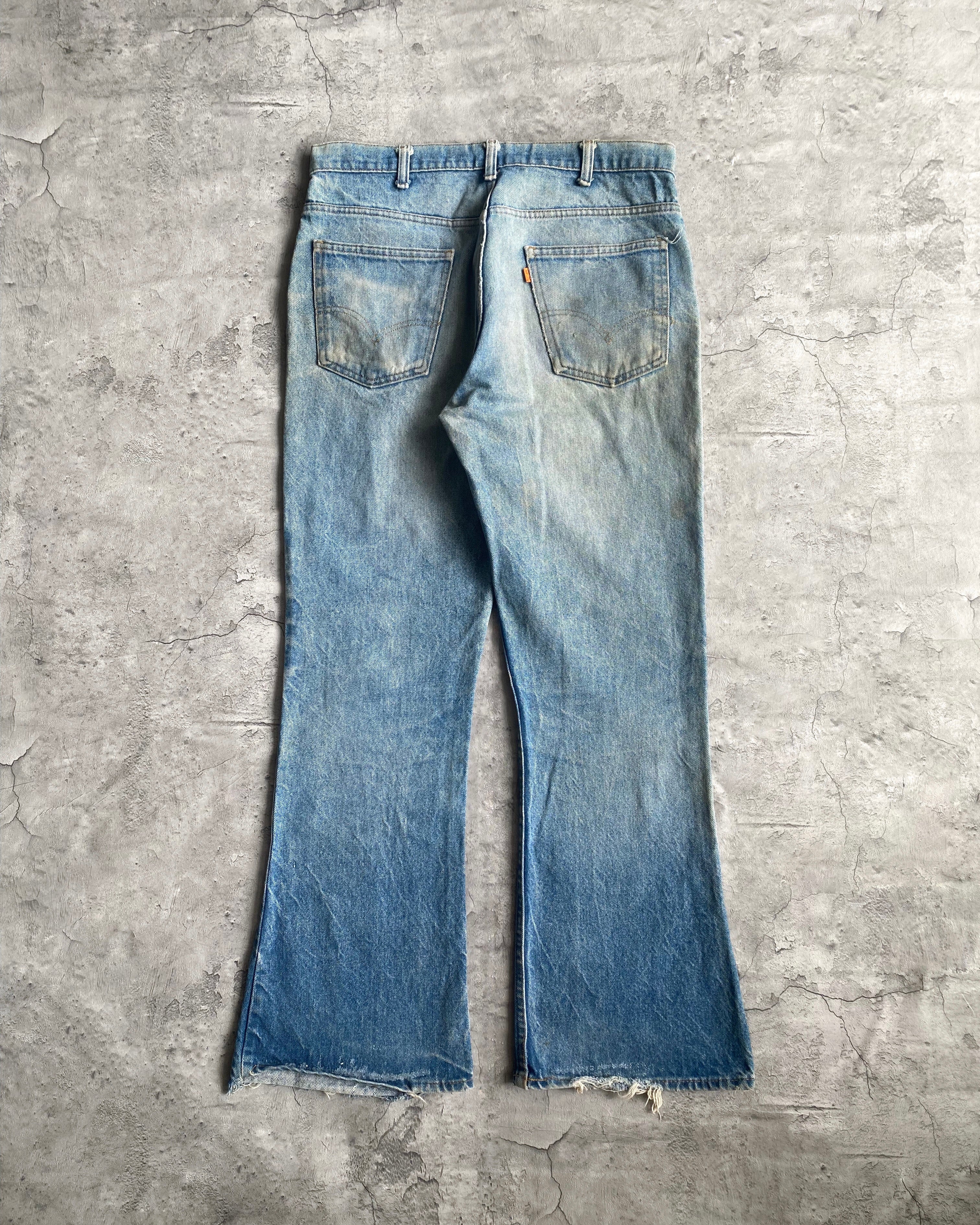1970S FADED WASHED LEVI'S 646 BOOTCUT JEANS (34X31)